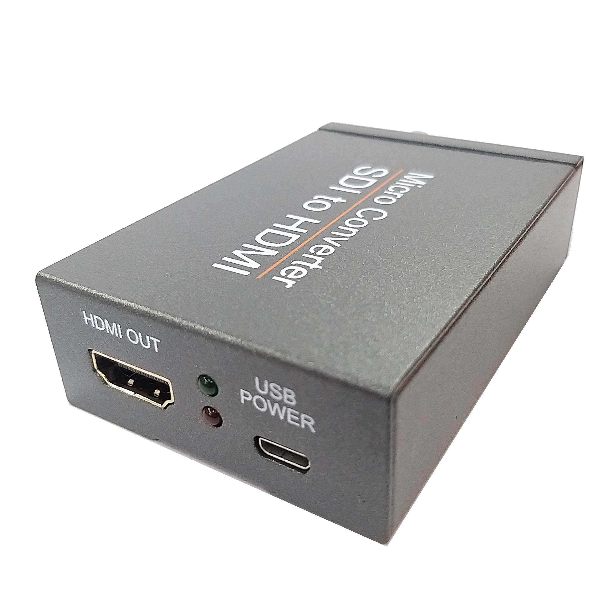 YOTOCAP 1080P SDI to HDMI Adapter Converter for CCTV SD HD and 3G SDI Signals to HDMI Adapter Female BNC to HDMI SDI Signals Display on HDMI 5