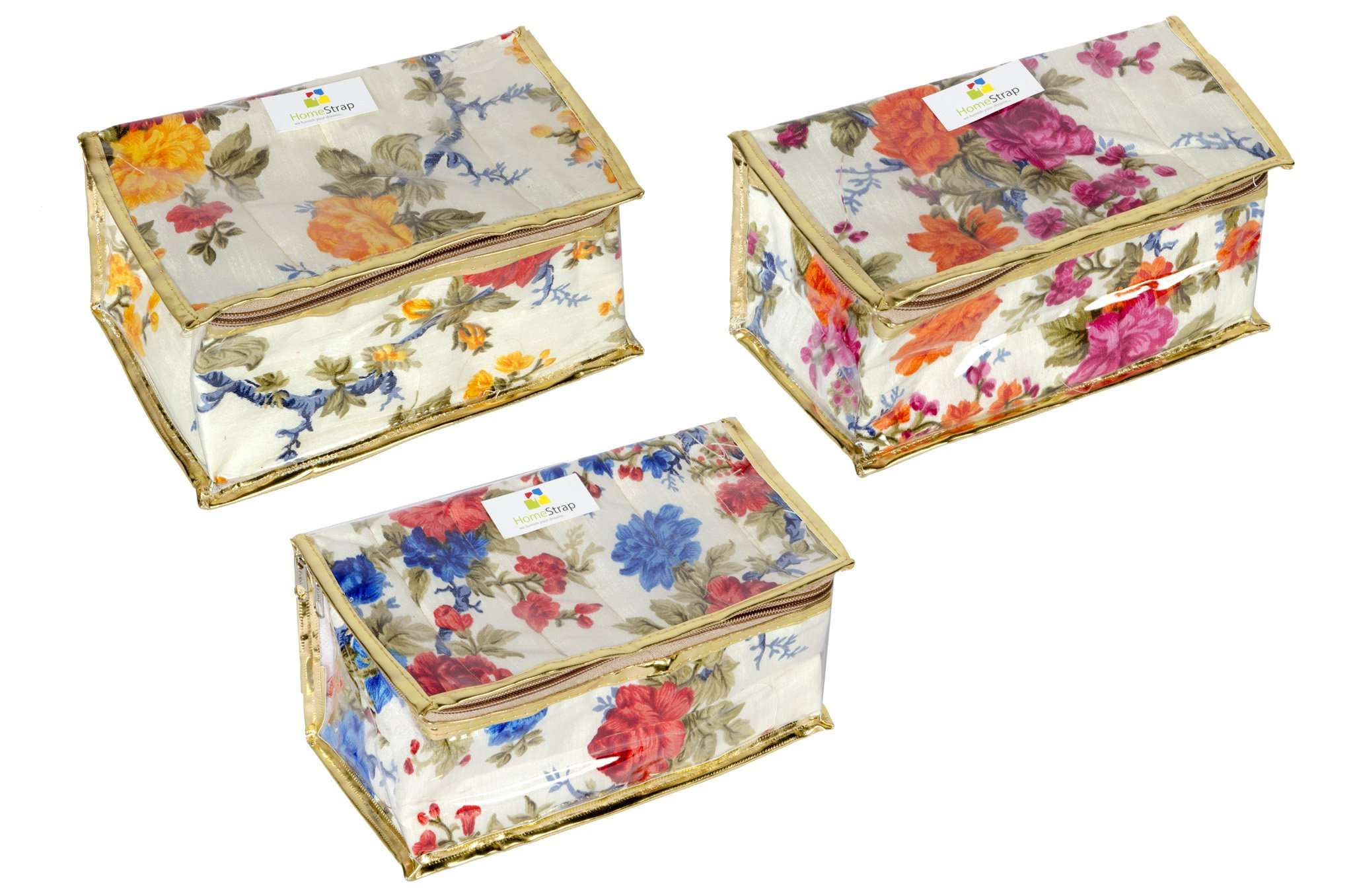 Homestrap Multipurpose Storage Pouch/Vanity Organizer- Set of 3