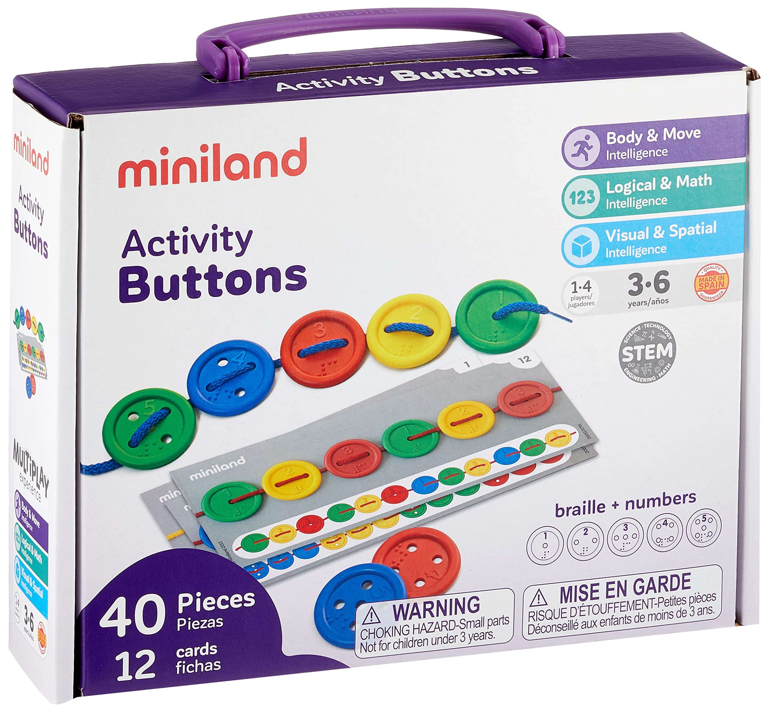 Miniland Educational - Activity Buttons with Laces 1