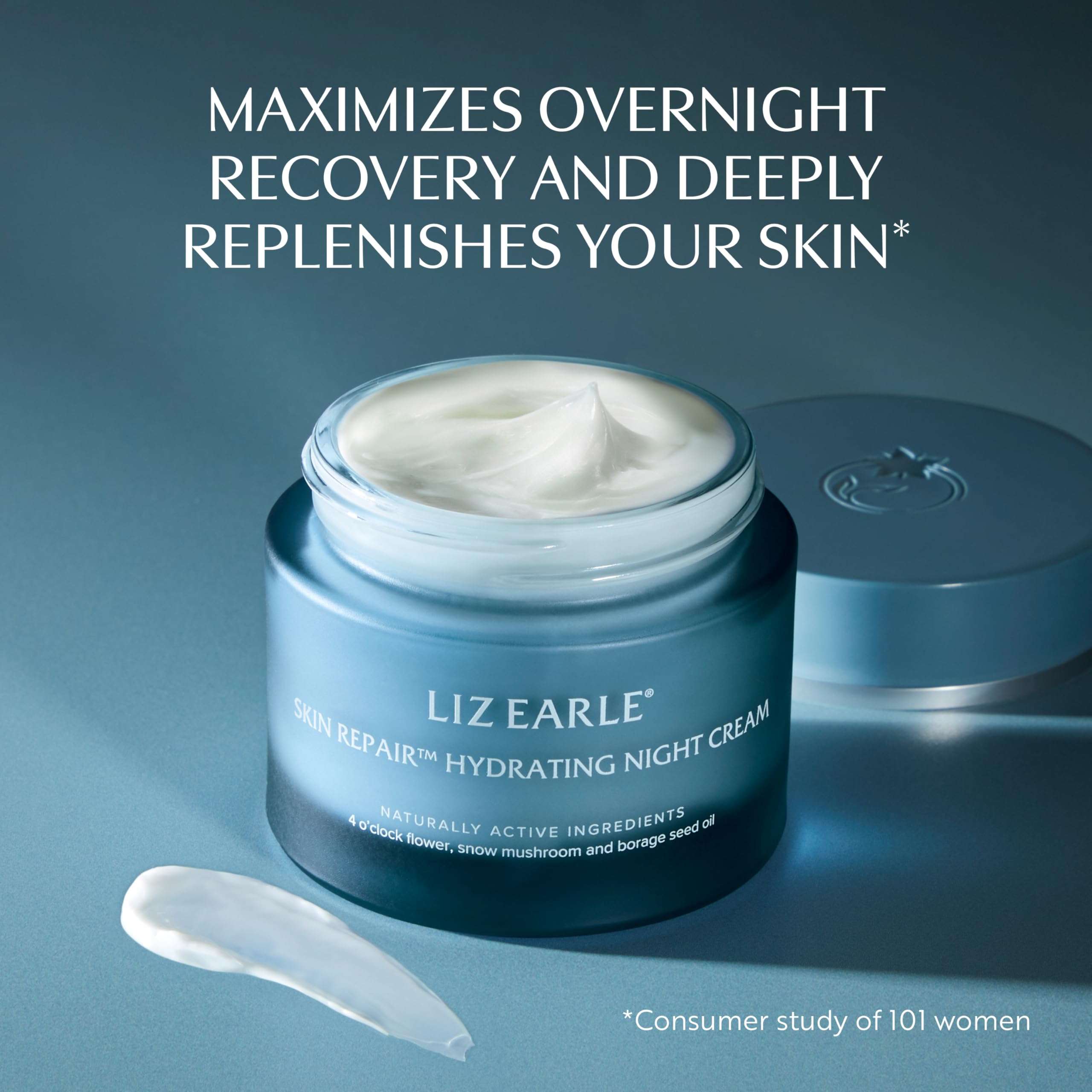 Liz Earle Skin Repair Hydrating Night Cream - Deeply Replenishing Face Moisturizer to Help Reduce Signs of Fatigue and Boost Hydration - Enriched with Plant-Based Hyaluronic Acid & Niacinamide (50 ml) 5