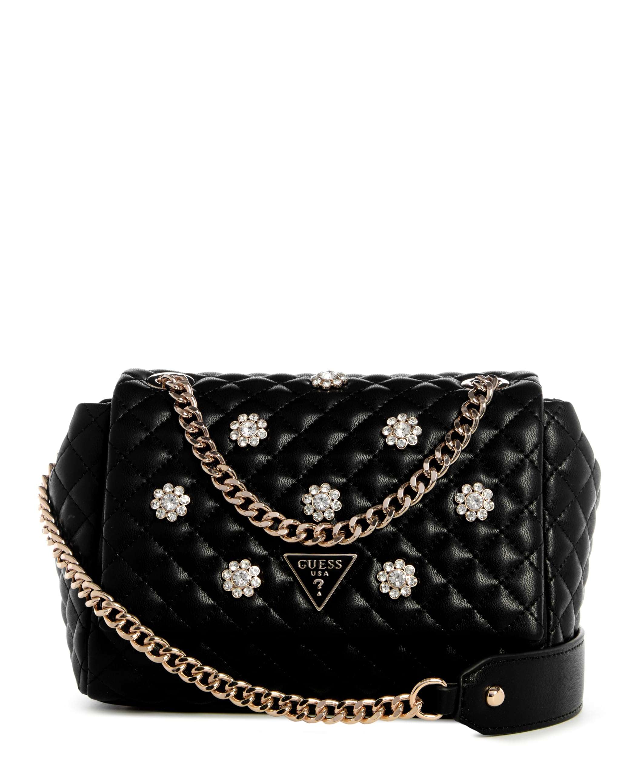 GUESS Everlee Convertible Crossbody Flap, Black 1