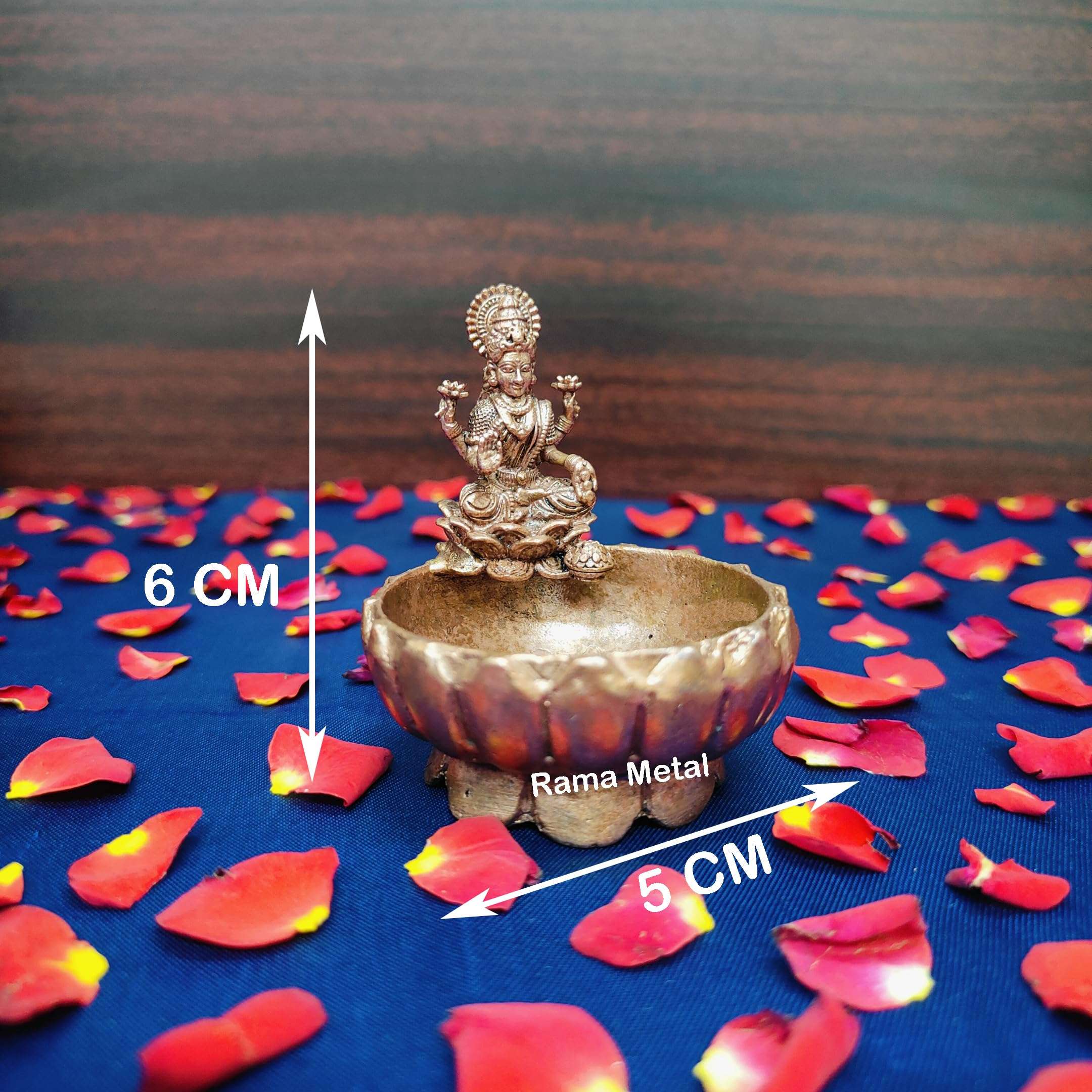 RAMA METAL Copper Lakshmi Uruli for Pooja Decor | Gift Items 3