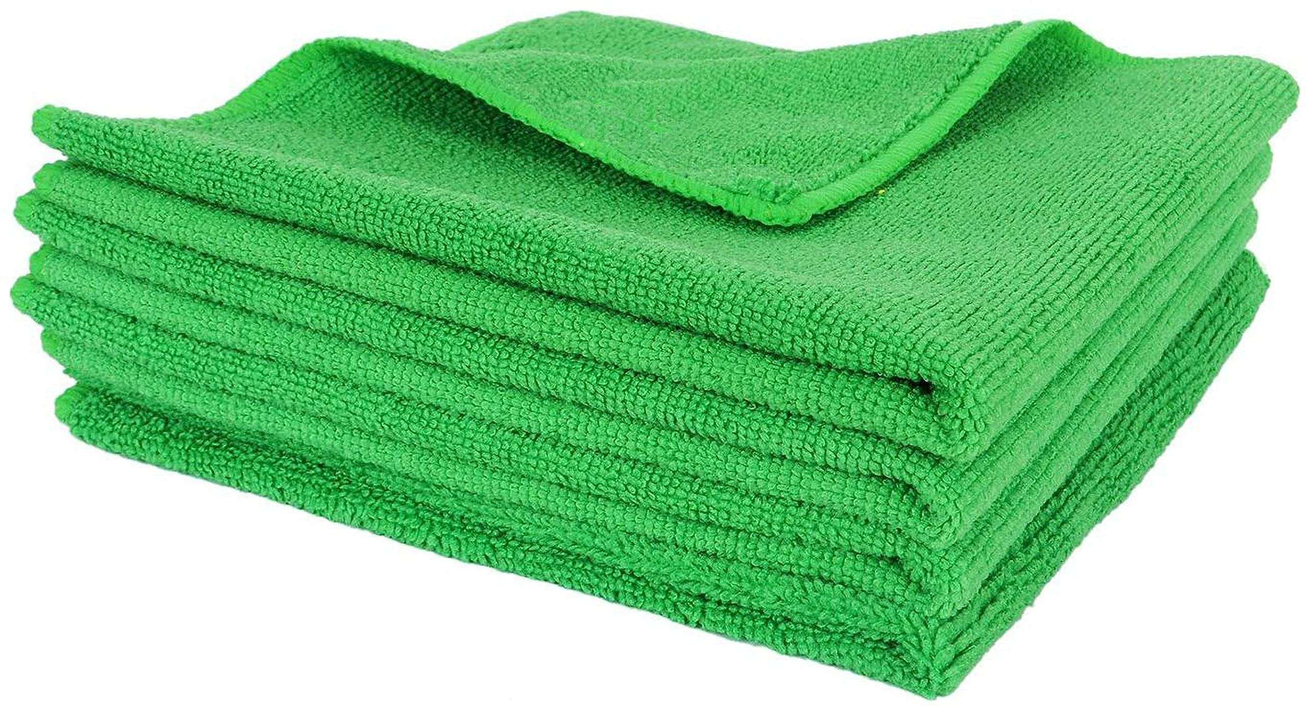 Microfibre Kitchen Napkins Green Pack of 4 1