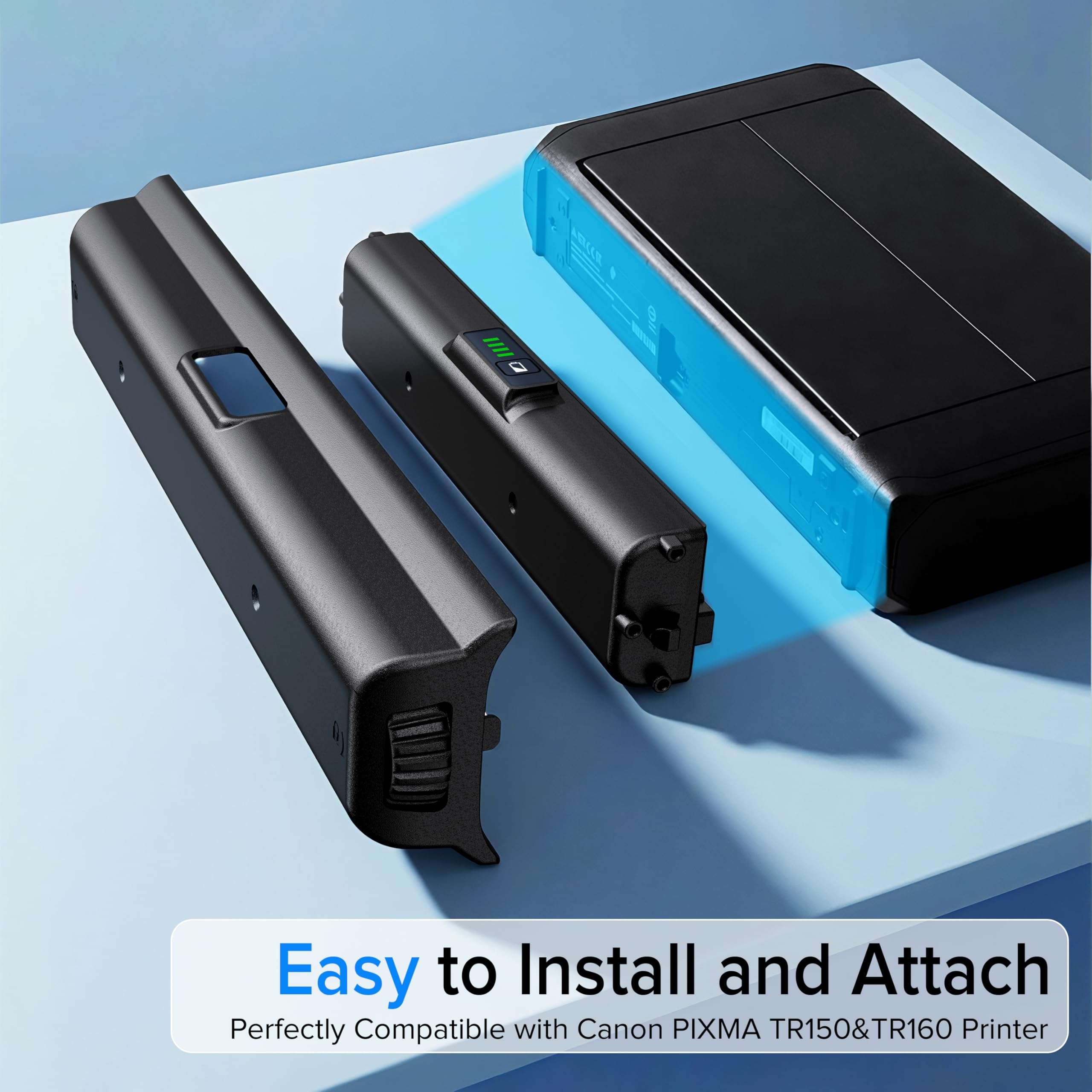 MCYIERDE LK-72 Replacement Battery with Battery Cover, for TR150/TR160, Rechargeable 10.8V 3500mAh Portable Printer Power Pack 4