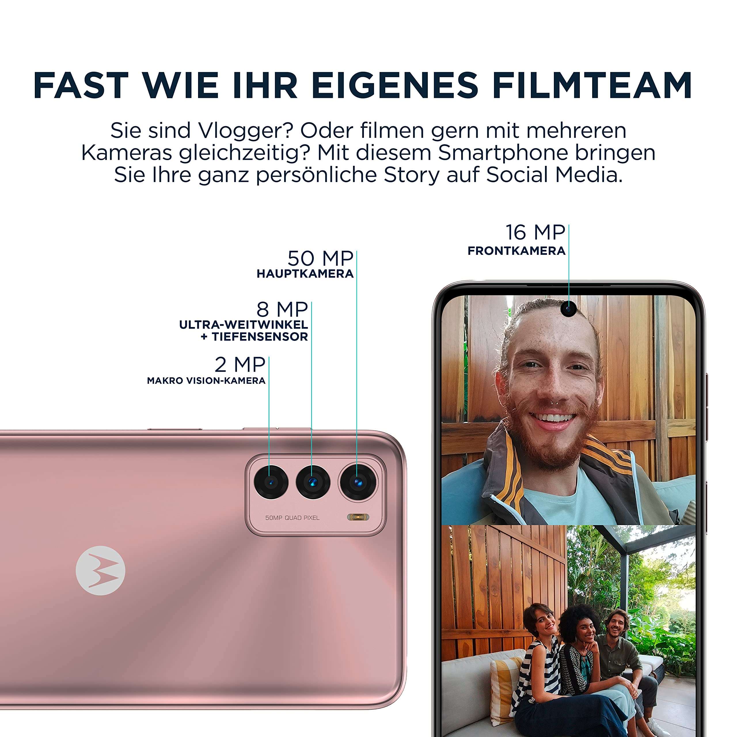 Motorola Moto G42 Dual-SIM 128GB ROM + 4GB RAM (GSM Only | No CDMA) Factory Unlocked 4G/LTE Smartphone (Metallic Rose) - International Version 3