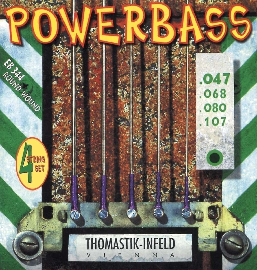 Thomastik-Infeld EB34080 Bass Guitar Strings: Power Bass Magnecore Round Wound; Steel Hex Core - Single A String 1