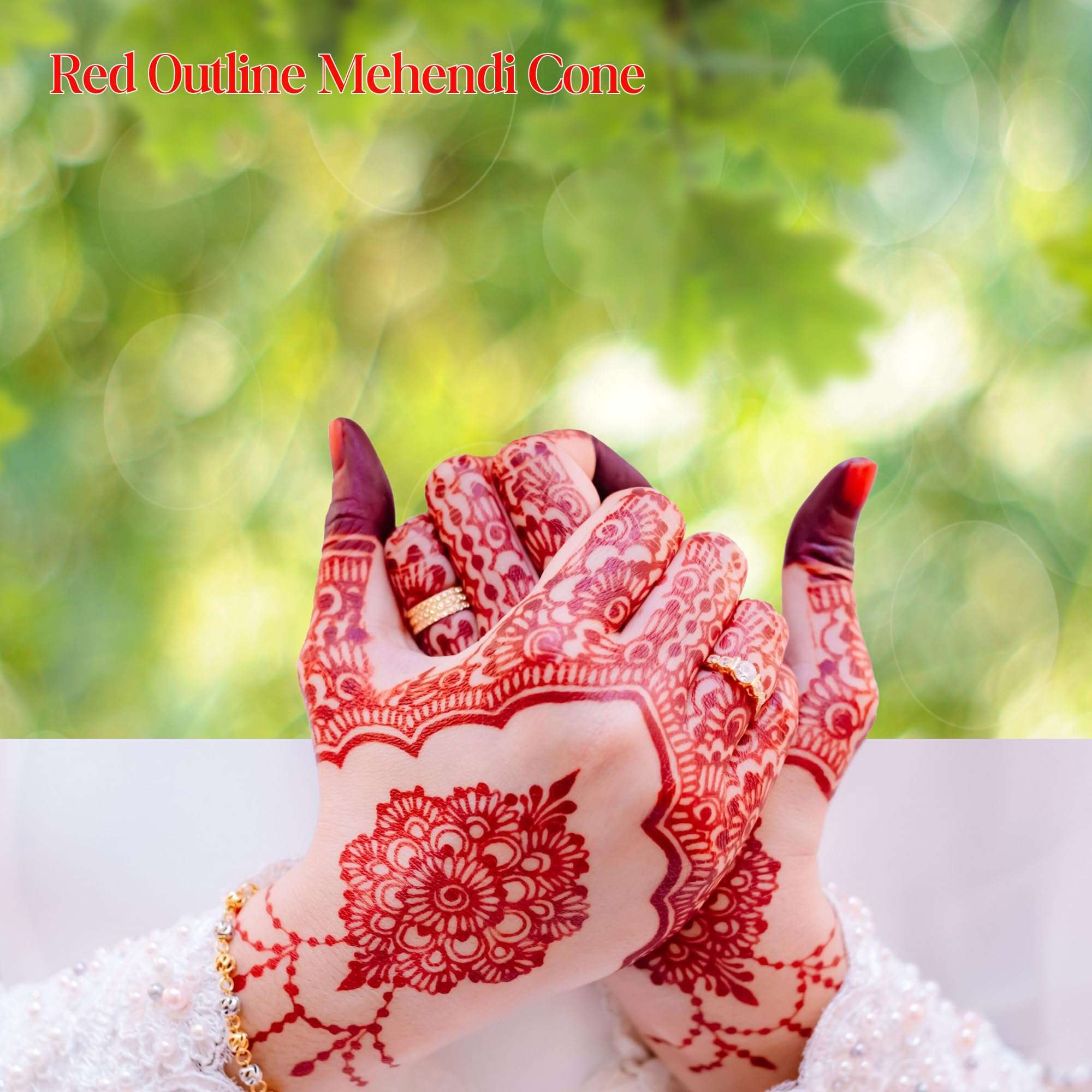 Amina Instant Mehendi Cone | Tattoo Mehndi | Color Paste | Outline Mehandi | Dulhan Mehendi Cone | Natural Henna Cone | Tattoo Mehandi Cones (Pack of 12 Cone Red) 5