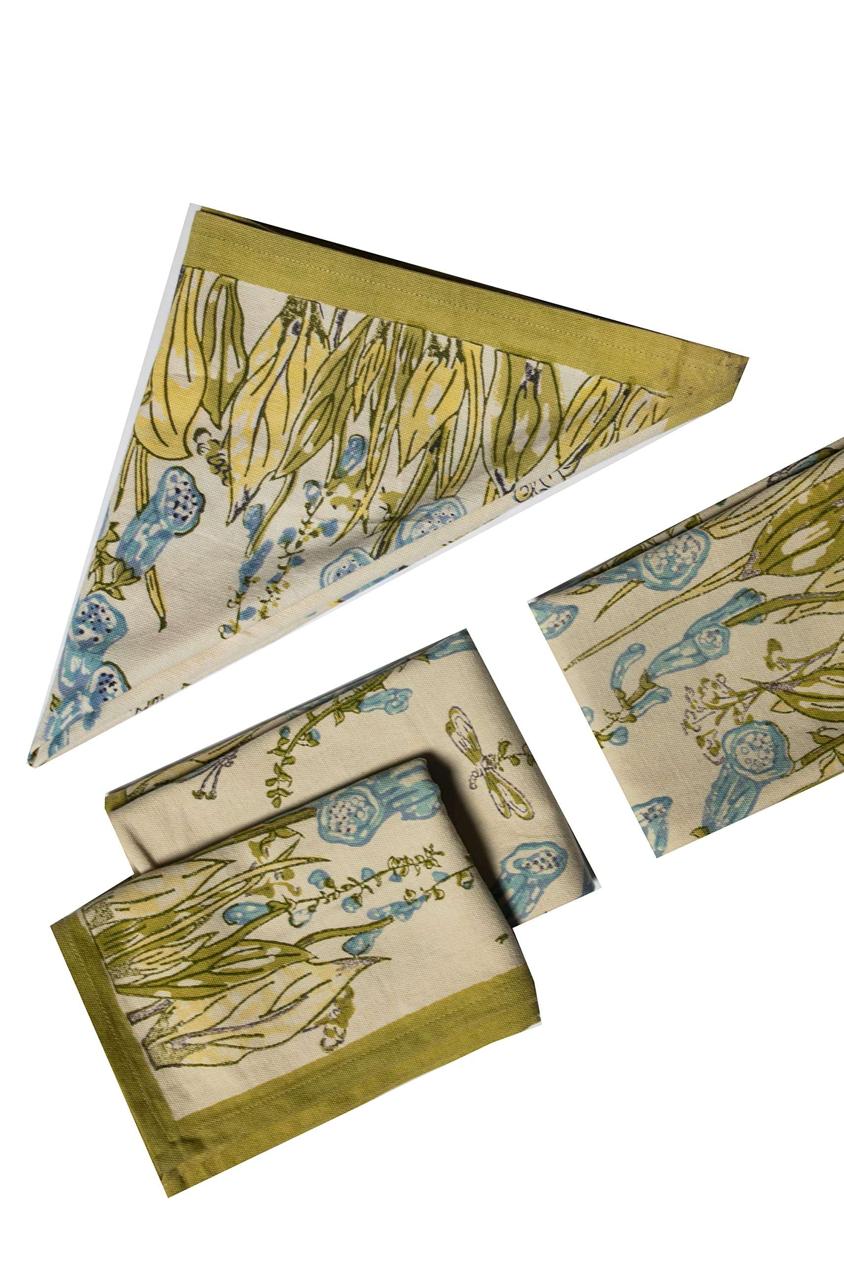 CONTRAST LIVING KIRSHONA Hand Block Printed Kitchen Towel/Dish Towel/Hand Towel Multi Color Set of 3 Pcs 3