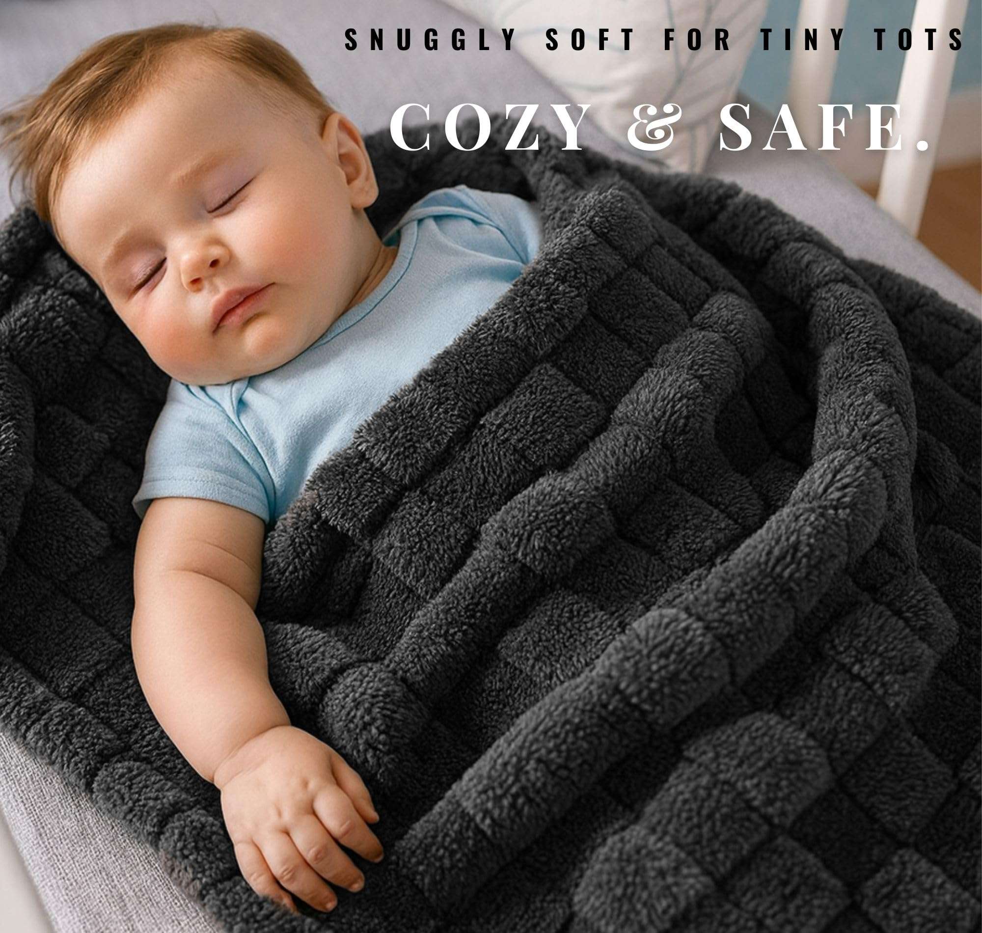 VAS COLLECTIONS Coral Flannel Baby Blanket | Ultra Soft & Fluffy AC Blanket | 300 GSM, 800 g Lightweight All-Season Wrapping Sheet for Newborns (Beige, 130×105 cm, 3–24 Months) (Coral Grey) 6