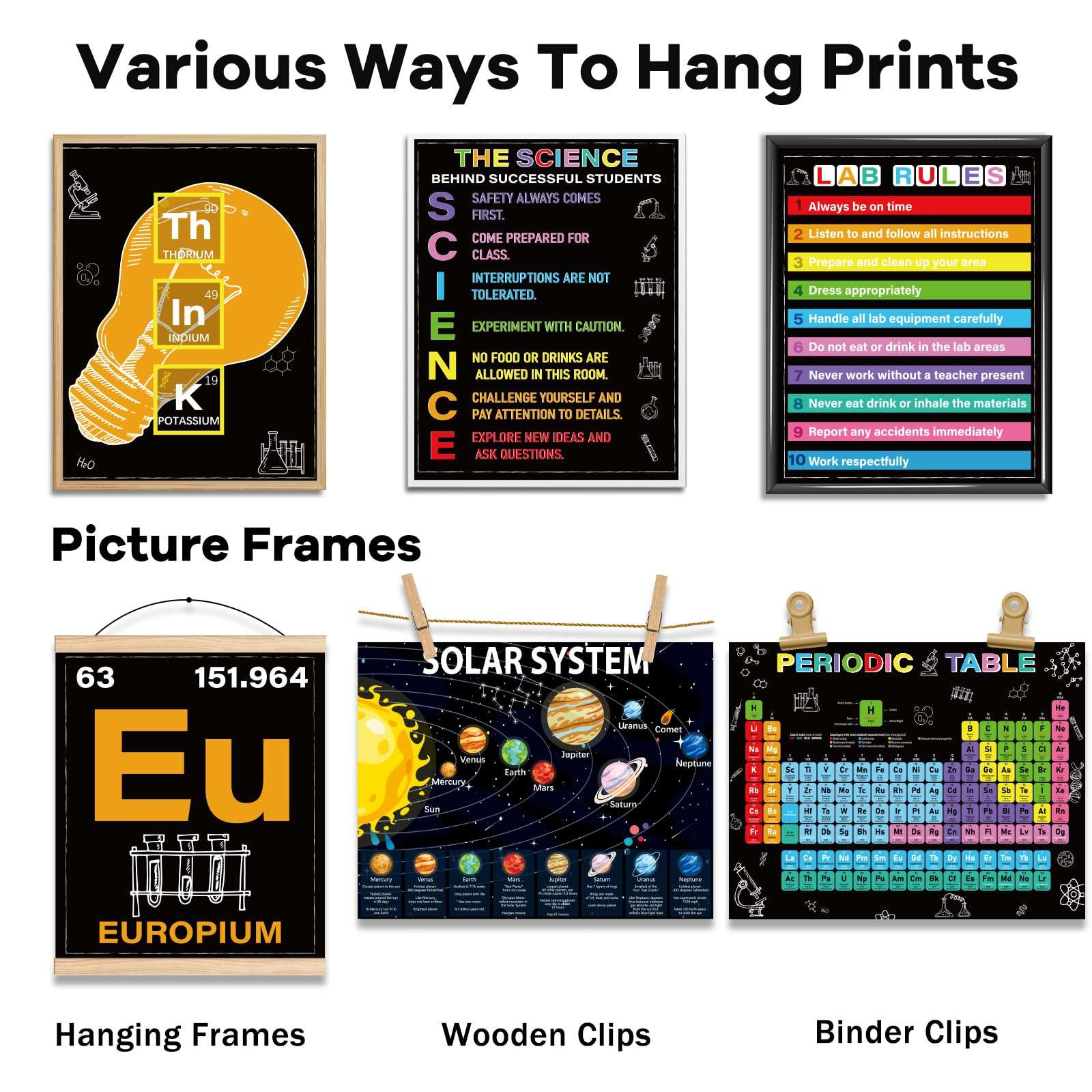 12 Periodic Table Poster Science Posters for Classroom Middle School Science Bulletin Board Sets for Classroom Science Posters for Middle School Classroom Decor Middle School Poster Large Colorful 3