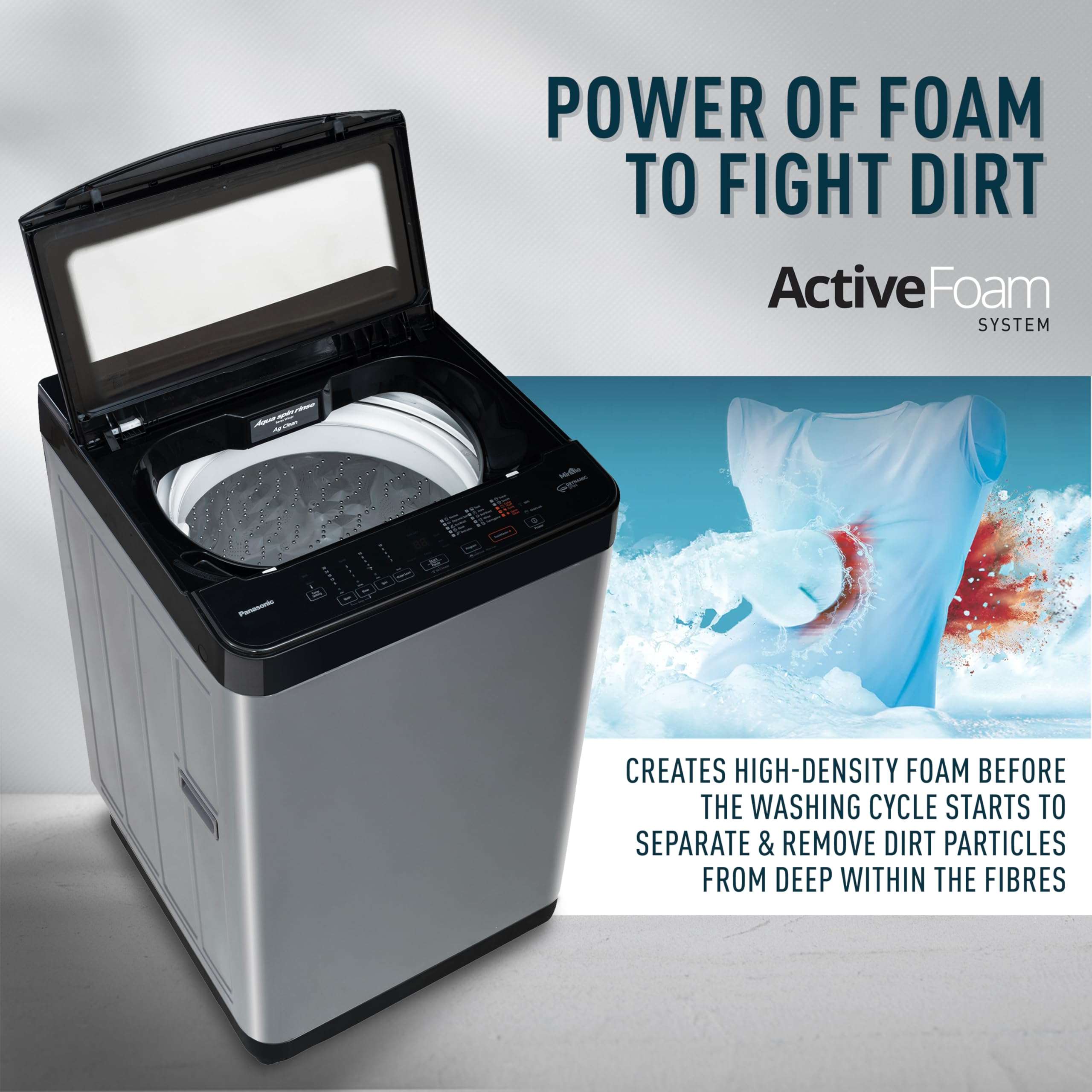 Panasonic 8 Kg Wifi Fully-Automatic Top Loading Smart Washing Machine (NA-F80CH3CRB, Charcoal Inox Grey, 2024 Model, Drynamic Spin) 6