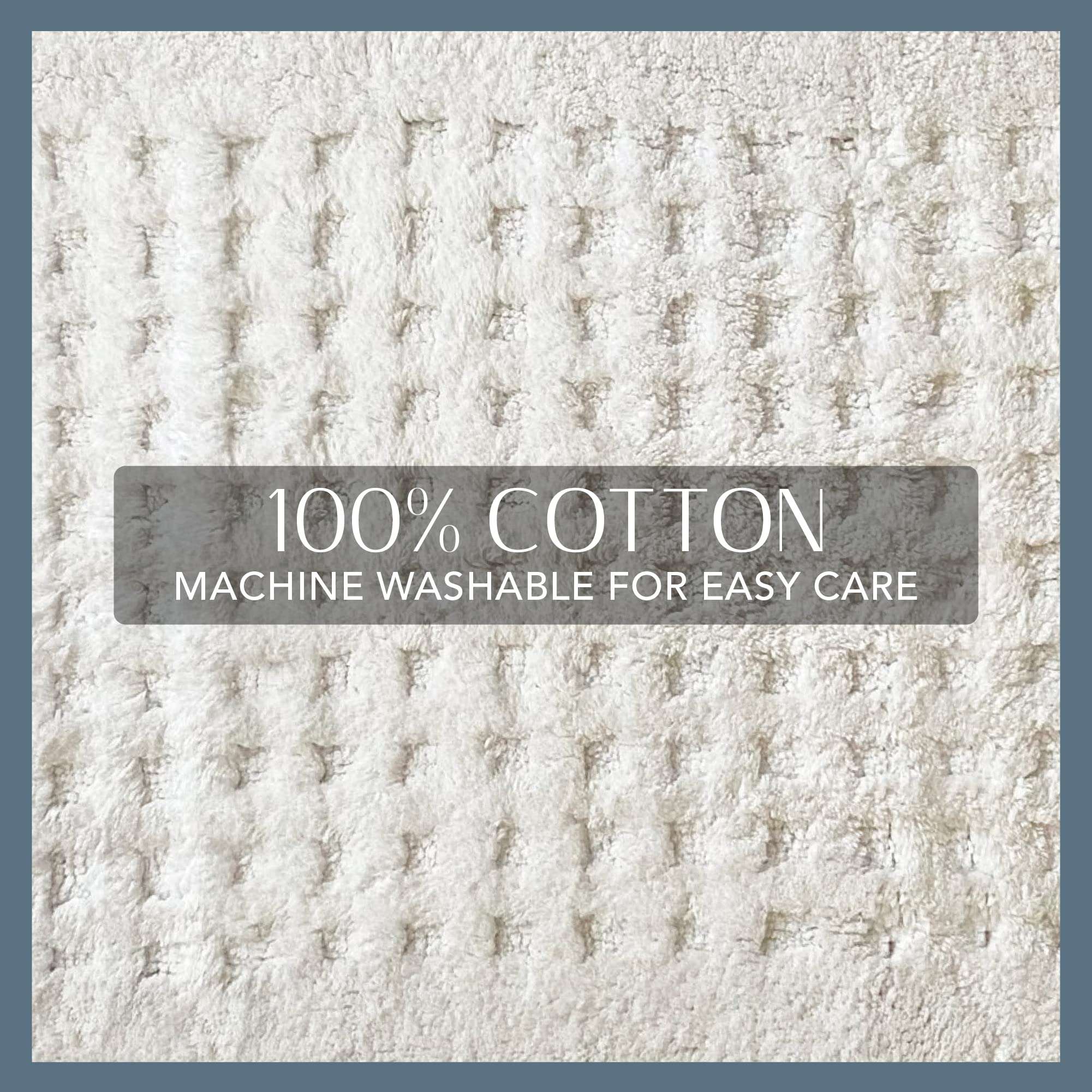 Elrene Home Fashions Essential Waffle Modern Soft Plush Absorbent Mat/Rug for Bath Tub, Shower, Vanity, or Sink, 20"x30", White 5