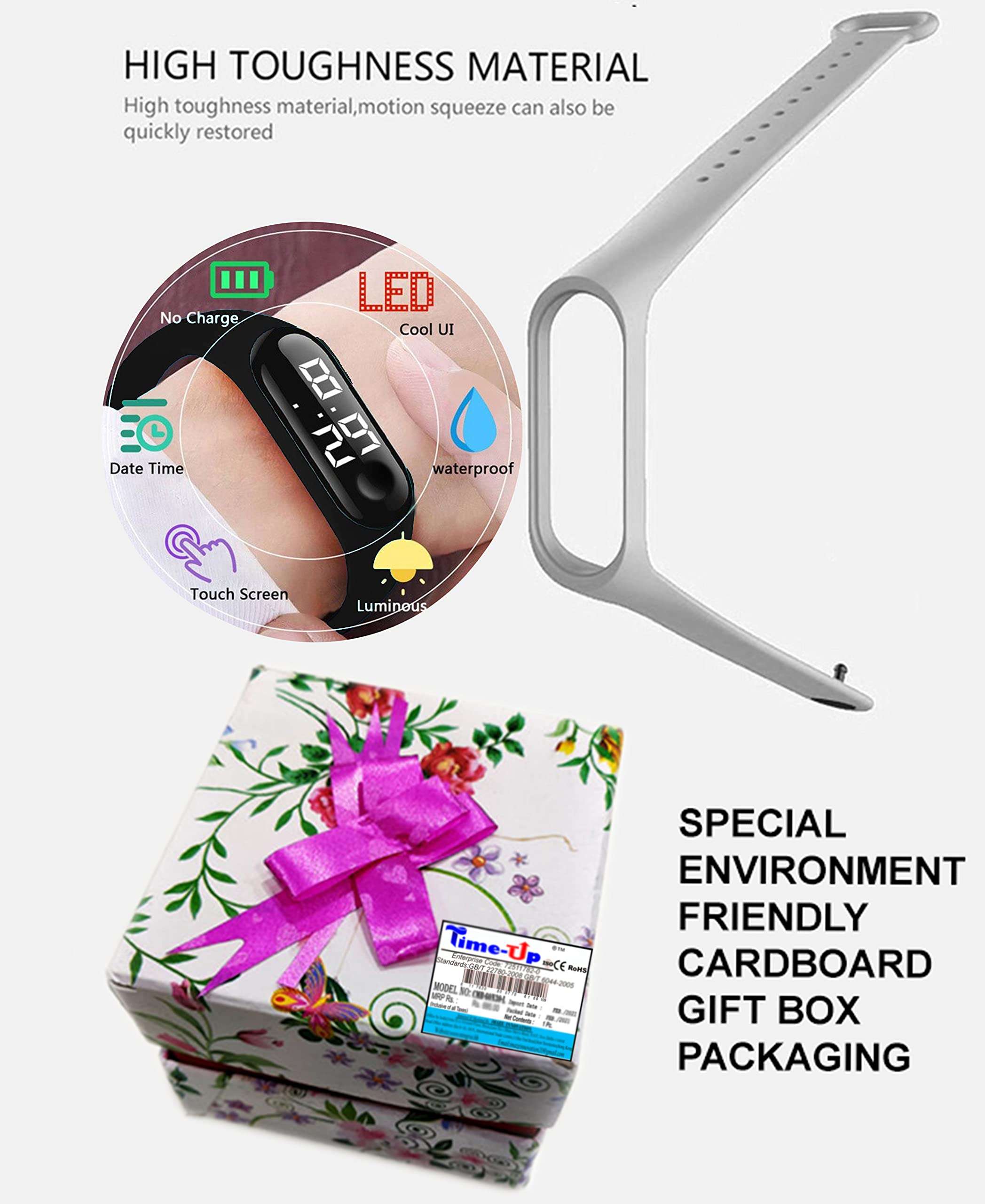 Time Up Digital LED Dial Multi-Quantity 3D Design Gift Watches for Boys & Girls -M5MULTI-X (Set of 12-All Color) 4