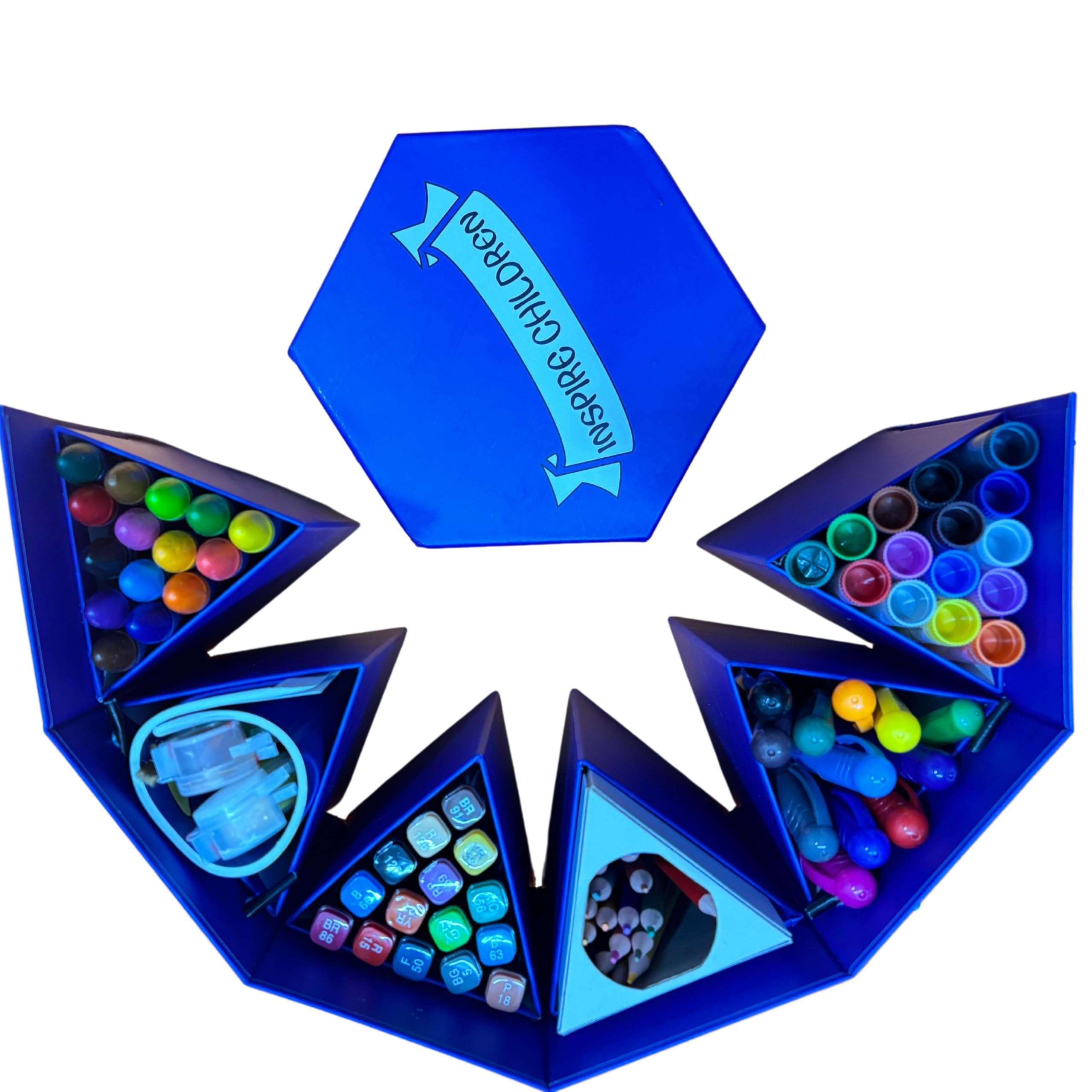 Kitchen Bloom Art Set for Kids, Drawing Kit with Color Pencils, Oil Pastels, Paint Brushes, Acrylic Markers Unicorn Theme Art Set (Space) 1