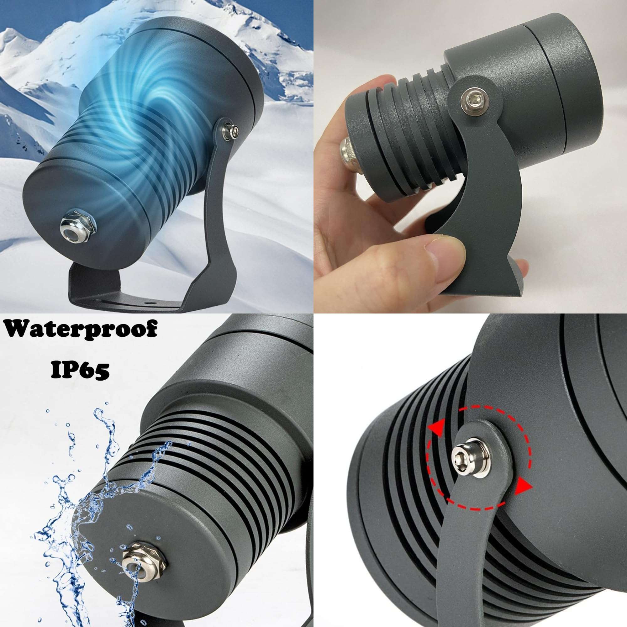 Kiven Battery Operated Spotlight with Remote,LED COB Spotlight Mini Handheld Sized Portable Outdoor Flashlight Waterproof Adjustable Zoomable Accessories/Supplies for Camping-1 Pack（3000k) 5