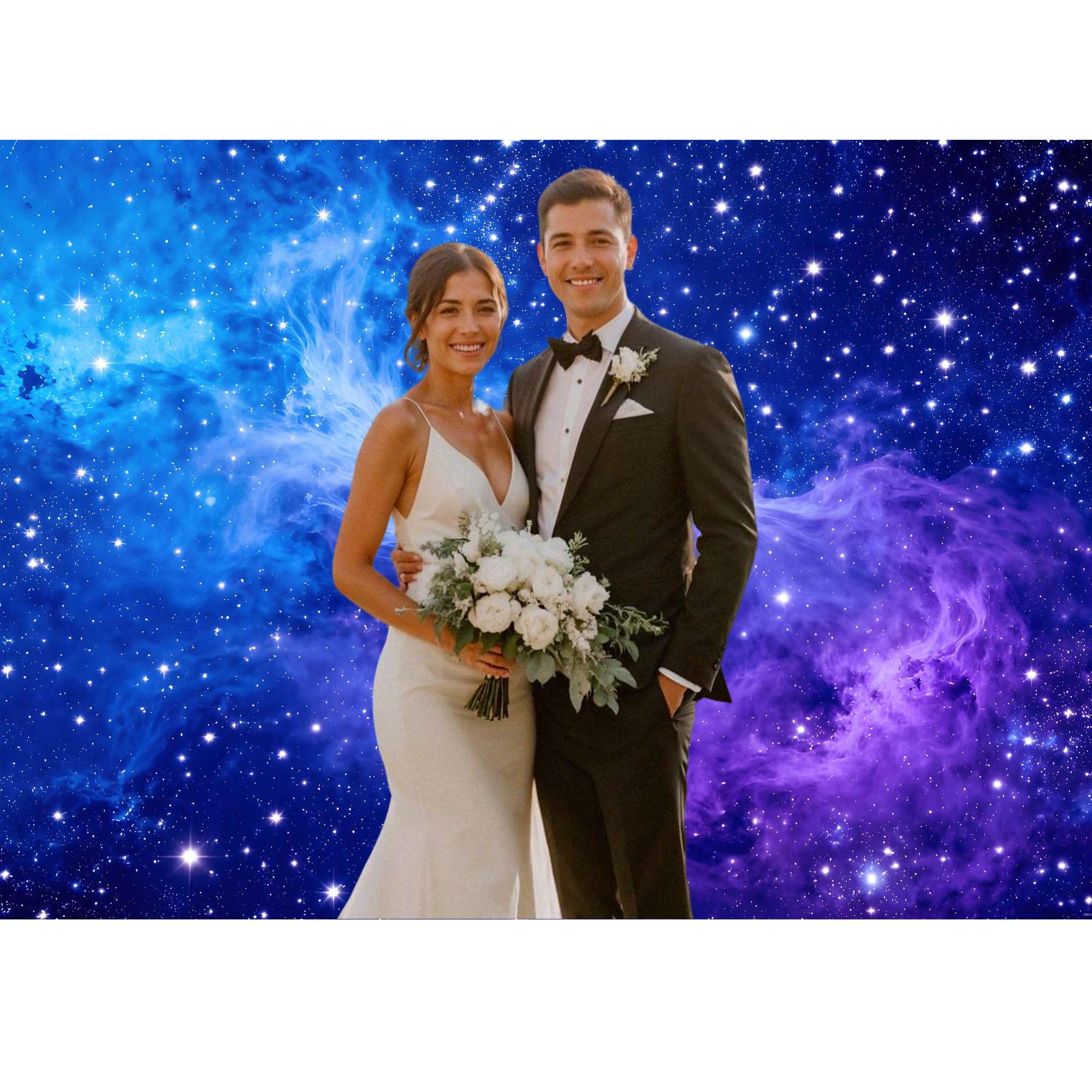 Galaxy Backdrop 7x5ft Starry Sky Universe Space Nebula Photo Background – Cosmic Galaxy Wall Hanging for Bedroom Decor & Party Decorations with Ribbon, Polyester Fabric 6