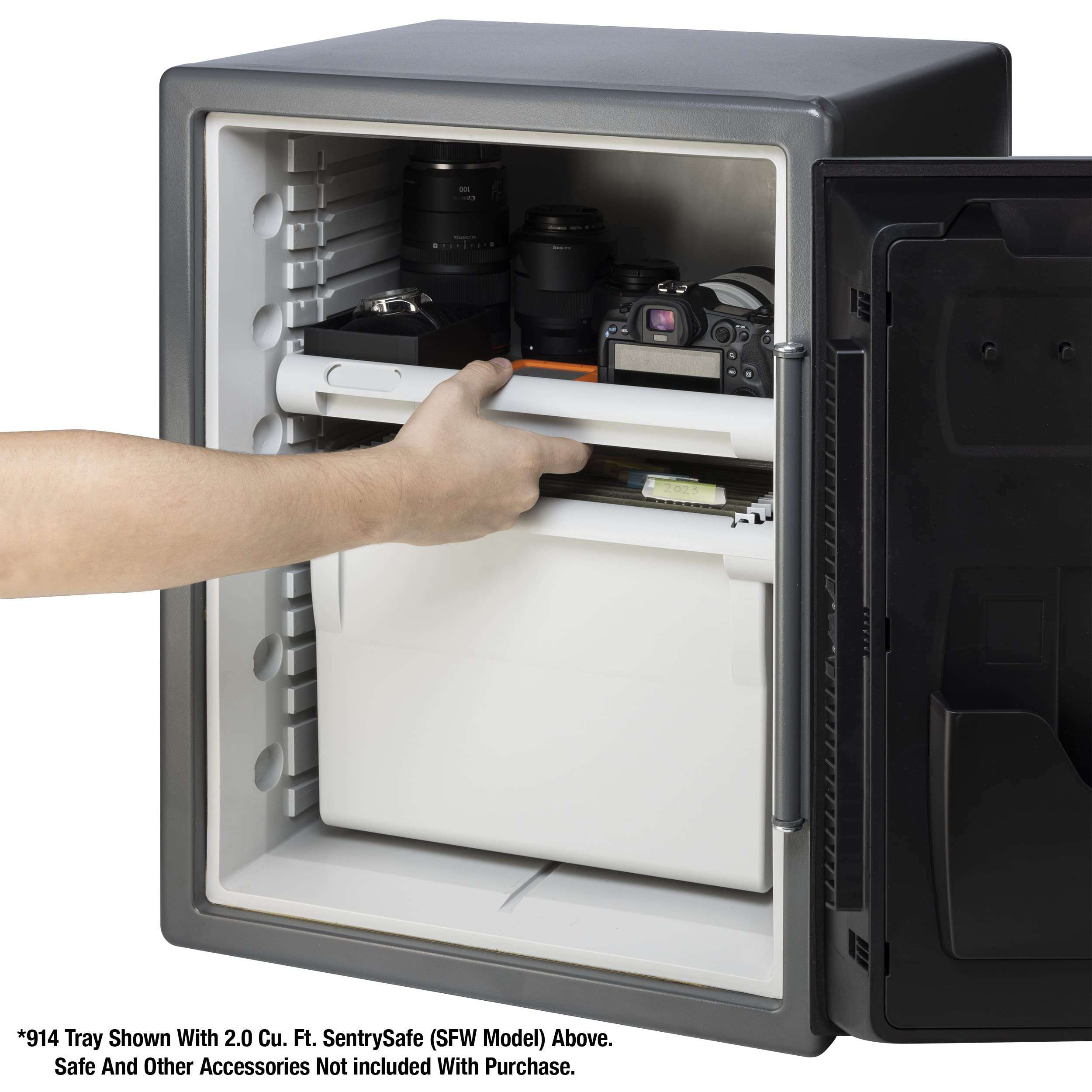 SentrySafe White Shelf Insert for SFW205 Fireproof and Waterproof Safes, Multi-Positional Shelf Storage Accessory for Safes, 914 4