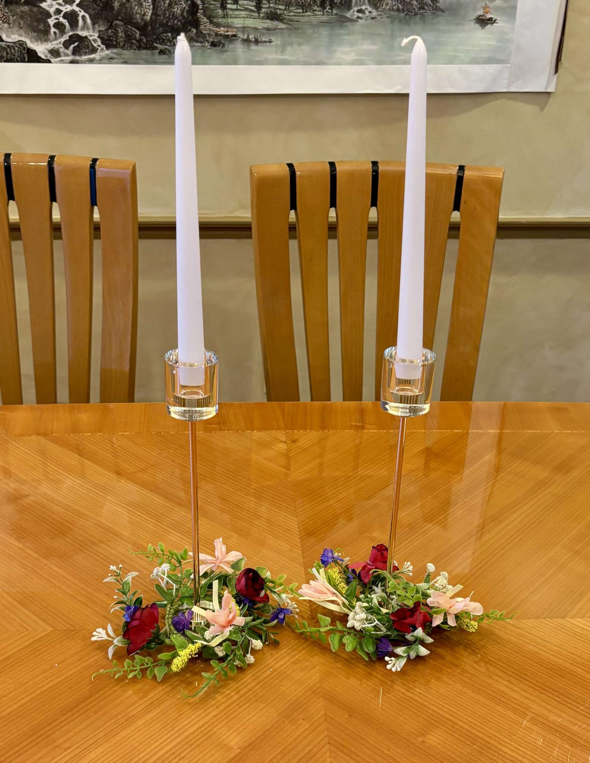 Worth Imports 2.25" Wild Artificial Multicolor Spring Flower Candle Ring, Napkin Ring Set of 4 5