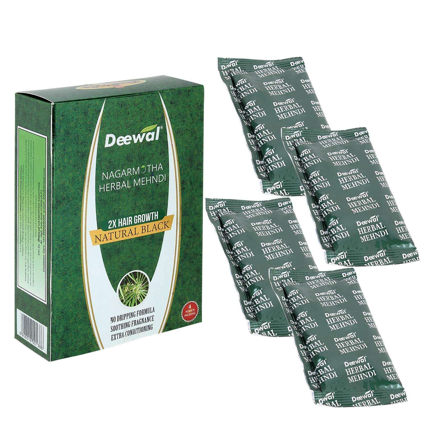 Deewal Nagarmotha Herbal Mehndi for men women, Pack of 10 3