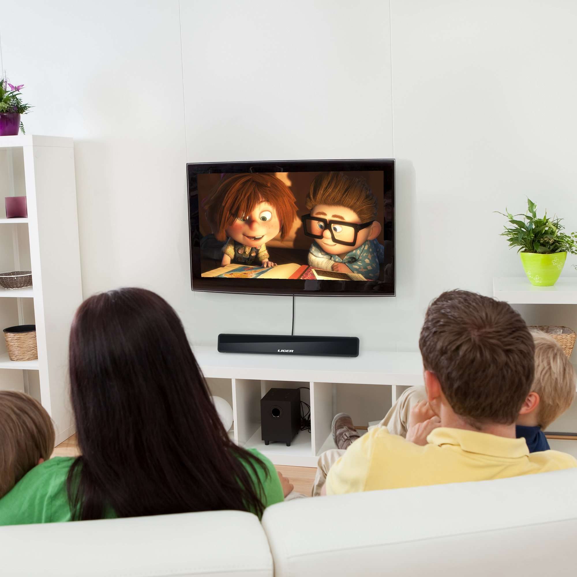 Amplified HDTV Antenna - 50 Miles Range, Liger SRIA-50 Ultra-Thin HDTV Antenna with Built In Amplifier Signal Booster with Built-In Stand for the Highest Performance and the Longest Reception Range 3