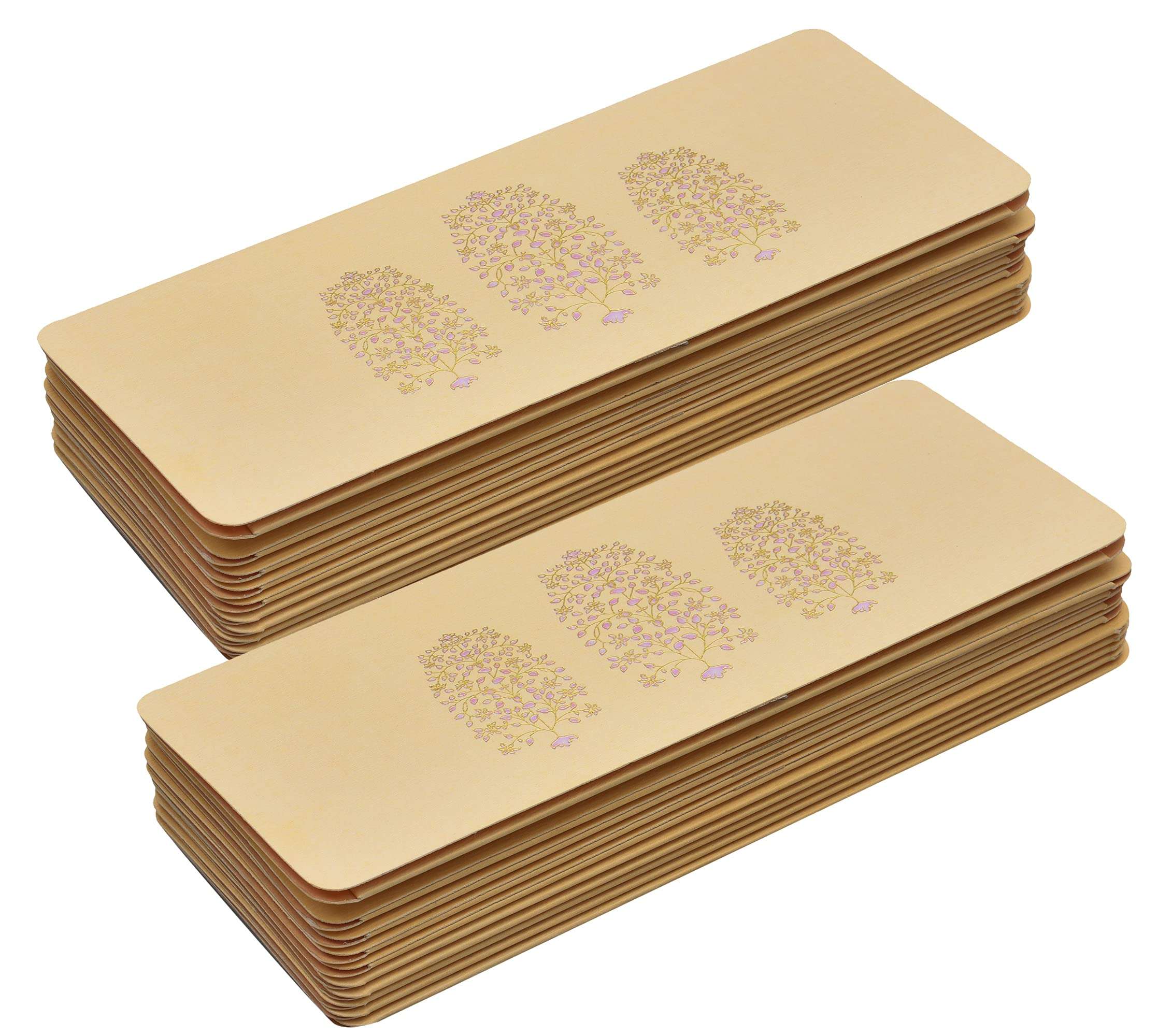 Anand Cards Shagun Money Envelope Premium Golden Color 3 fold Wedding envelope, Engagement envelope, Any Occasion Cash Gift Money CoverGifting Envelope, Made with Card Paper Sheet 2
