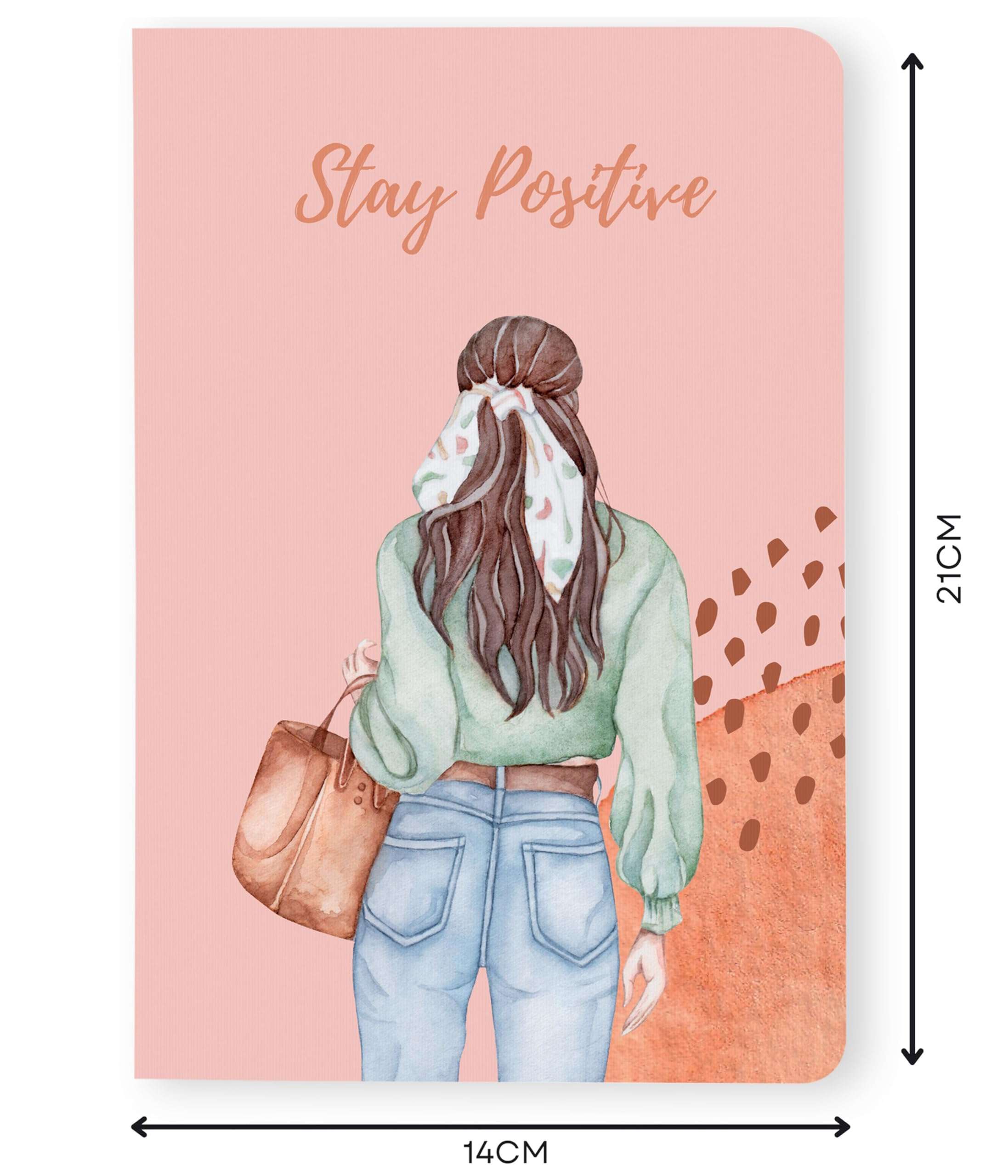 BOUND N FOUND 100 GSM A5 Dot Grid Journal Diary for Girls: 160 Pages (Stay Positive) 3