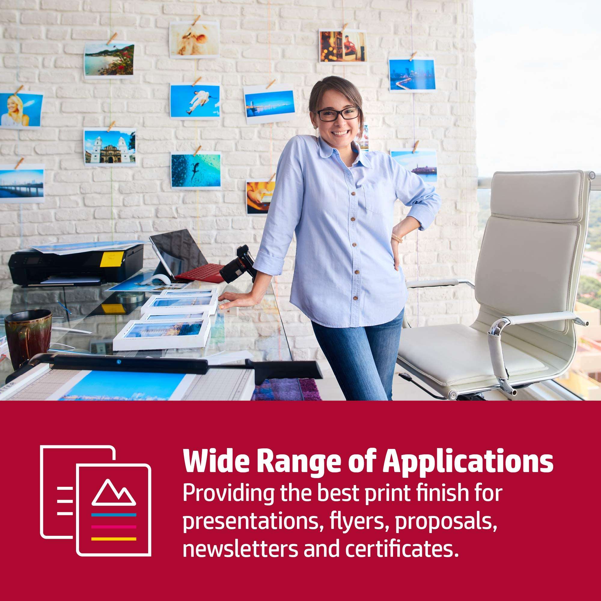 HP Papers CHP752 120GSM A4 Color Laser Paper, 500 Sheets, White 3