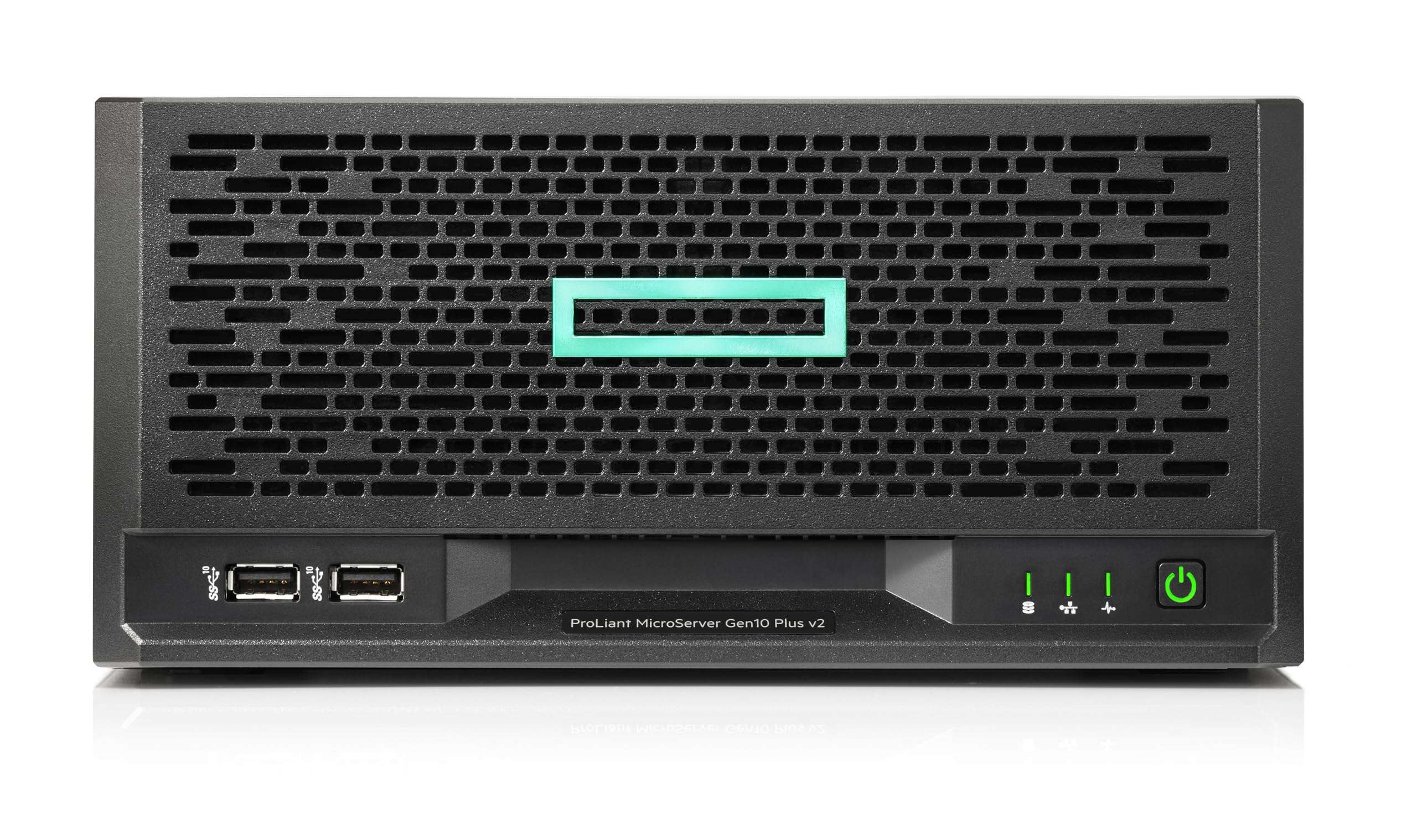 Hewlett Packard Enterprise ProLiant MicroServer Gen10 Plus v2 Tower Server w/one Intel Pentium G6405 Processor, 2‑core 1P 16GB‑U VROC 4LFF‑NHP 180W External PS (HPE Smart Choice P69102-005) 3