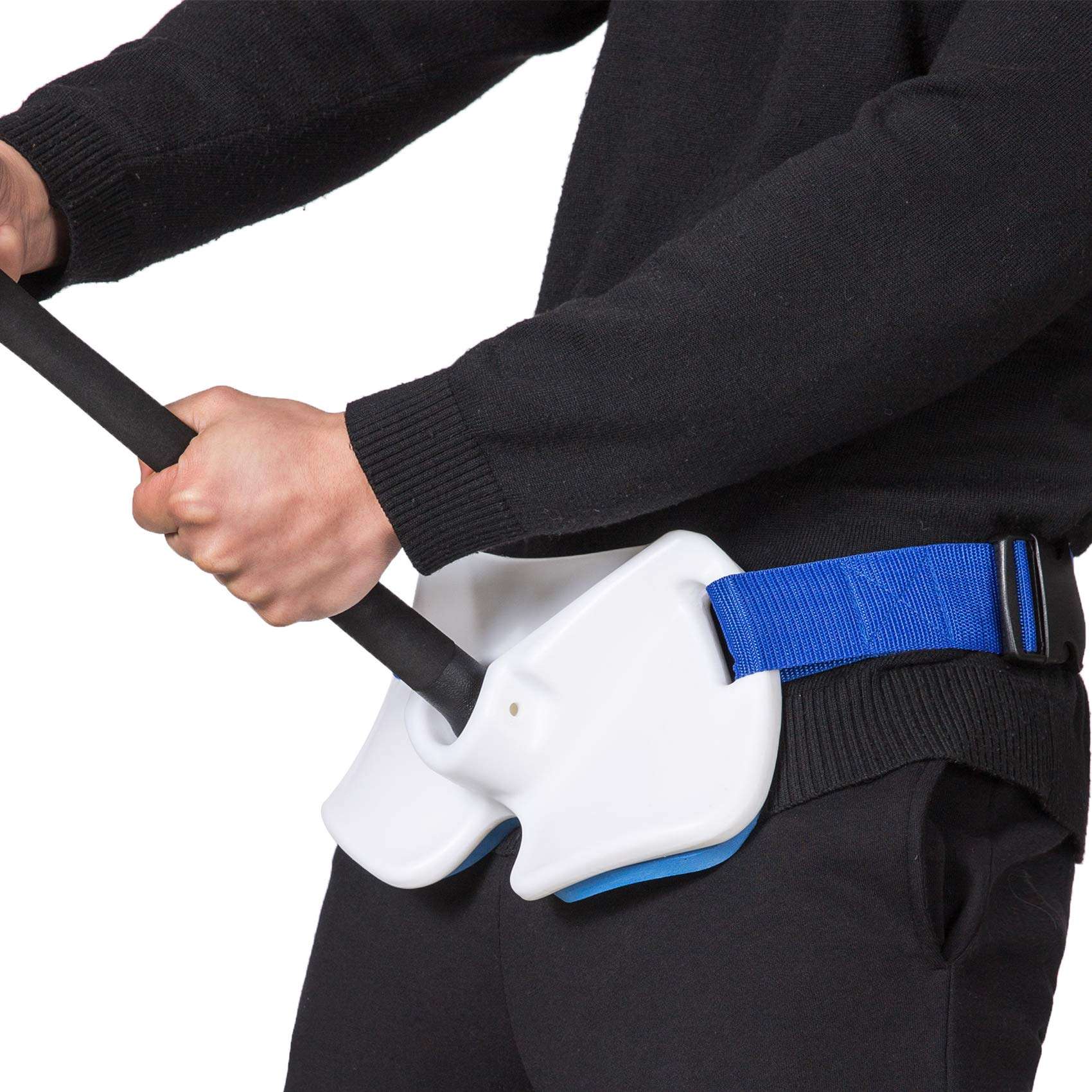 CHANNELMAY Ocean Jigging Game Fishing Waist Fighting Belt Saltwater Fishing Rod Pole Holder for Boat EVA Form Padded Adjustable Strap Support Stand Up 6