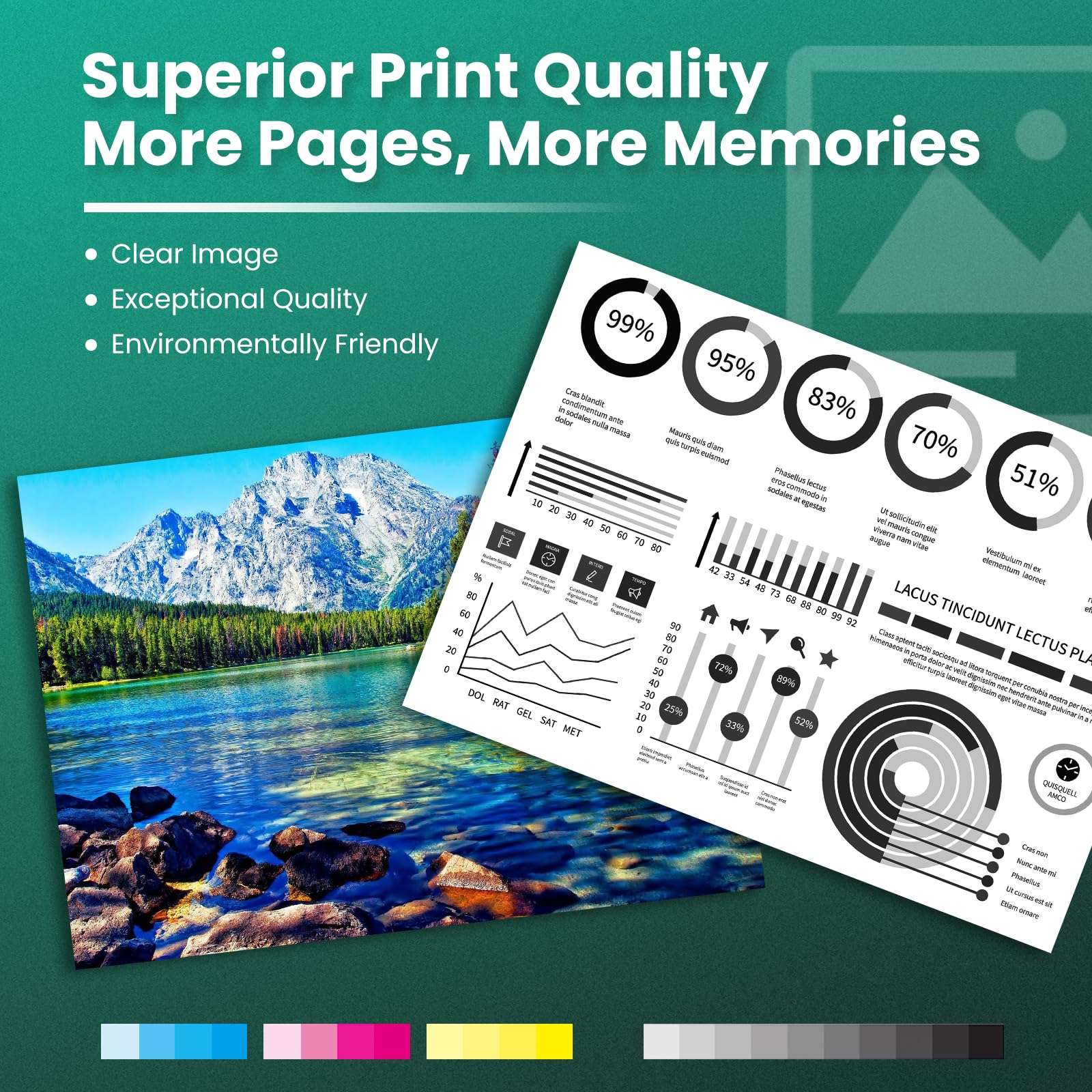 GREENBOX Remanufactured 901 Ink Cartridges for HP 901 901XL Ink Cartridges for Officejet 4500 J4680 J4580 J4550 J4550 J4540 J4500 J4680c G510n G510g G510a (High Yield, 1 Black 1 Tri-Color) 4