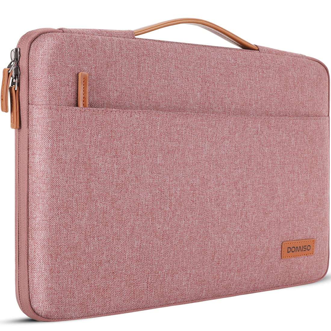 DOMISO 11 Inch Laptop Sleeve Canvas Notebook Portable Carrying Bag Case Handbag for 11.6" MacBook Air / 12.3" Microsoft Surface Pro 4/11.6" Computers, Pink 1