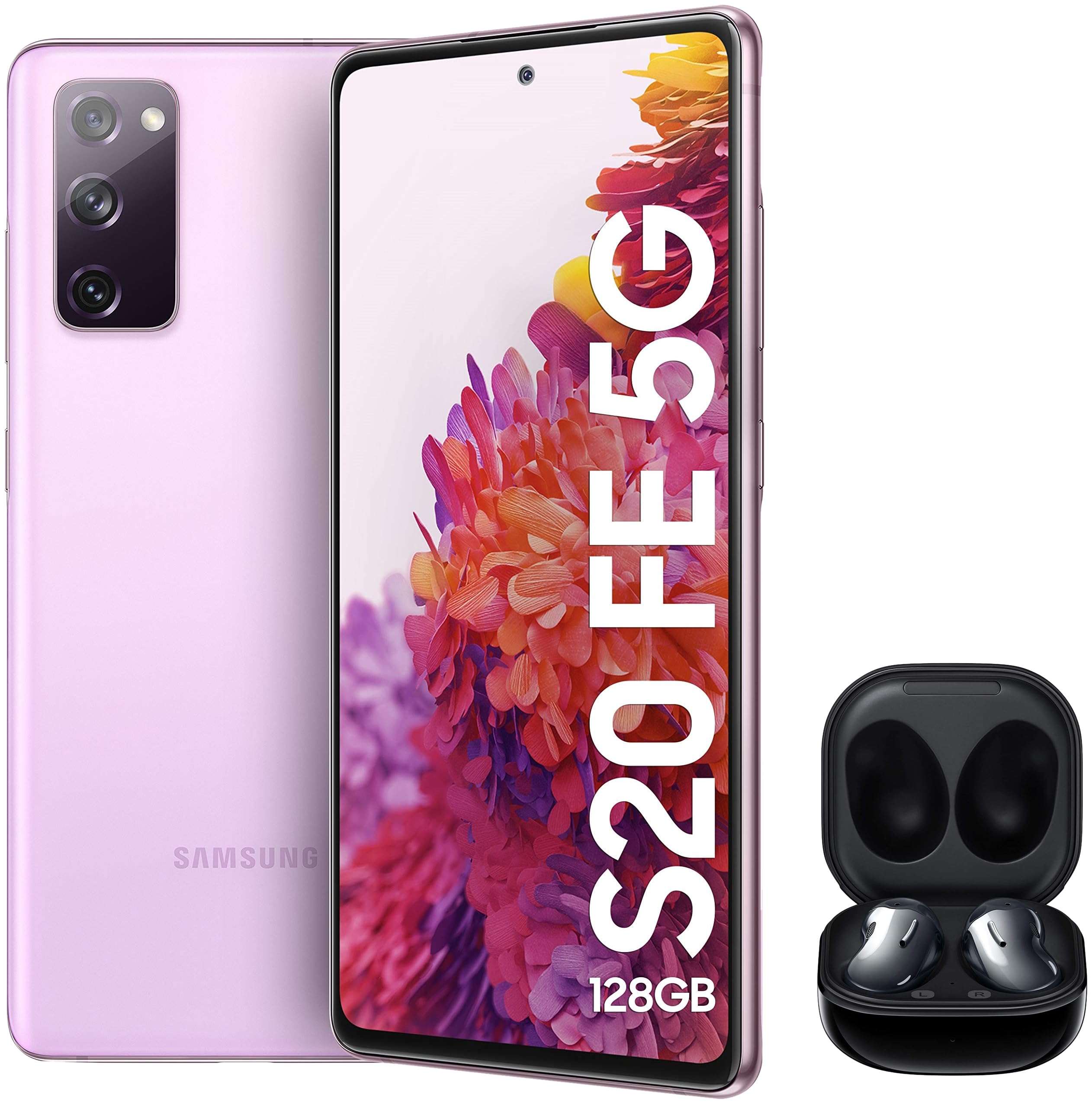 Samsung Galaxy S20 FE 5G (Cloud Lavender, 8GB RAM, 128GB Storage) && Galaxy Buds Live Bluetooth Truly Wireless in Ear Earbuds with Mic, Upto 21 Hours Playtime, Mystic Black
