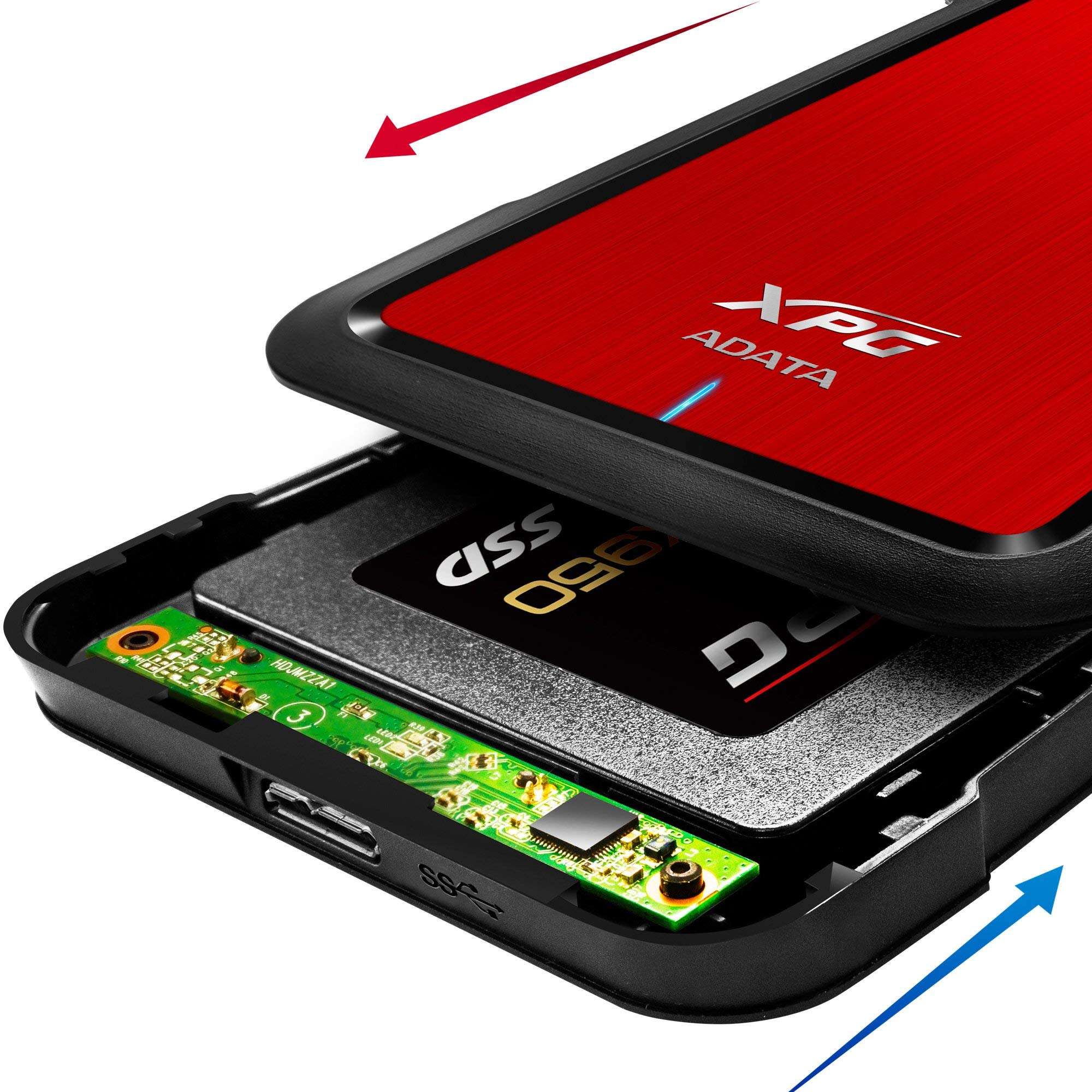 XPG EX500 Tool-Free SATA III USB 3.1 External Enclosure for Hard Drive and Solid State Drive (AEX500U3-CRD) 4