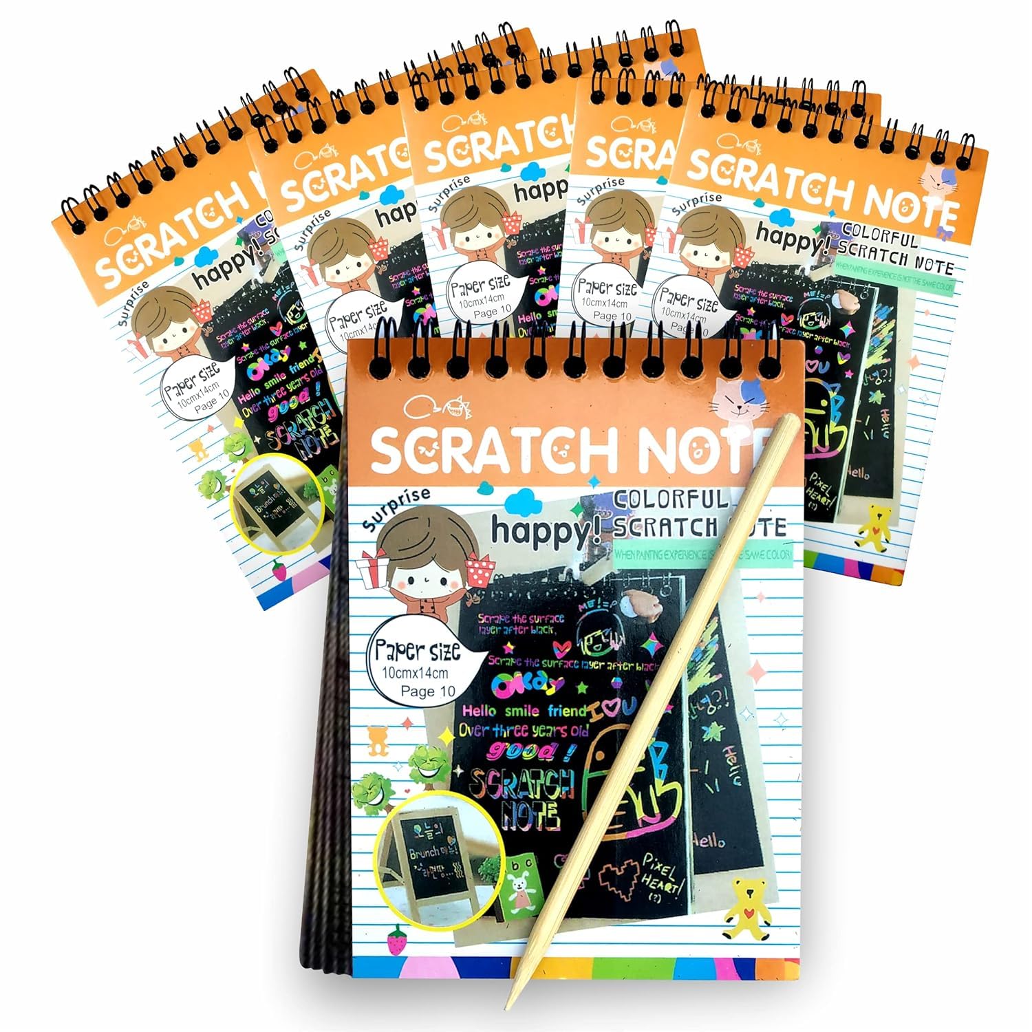 Return Gifts for Birthday for Kids Party Bulk - 6 Pcs Scratch Book for Kids, Magic Book for 3 4 5 6 7 for Birthday Return Gifts for Children Girls, Boys Best, Multicolor