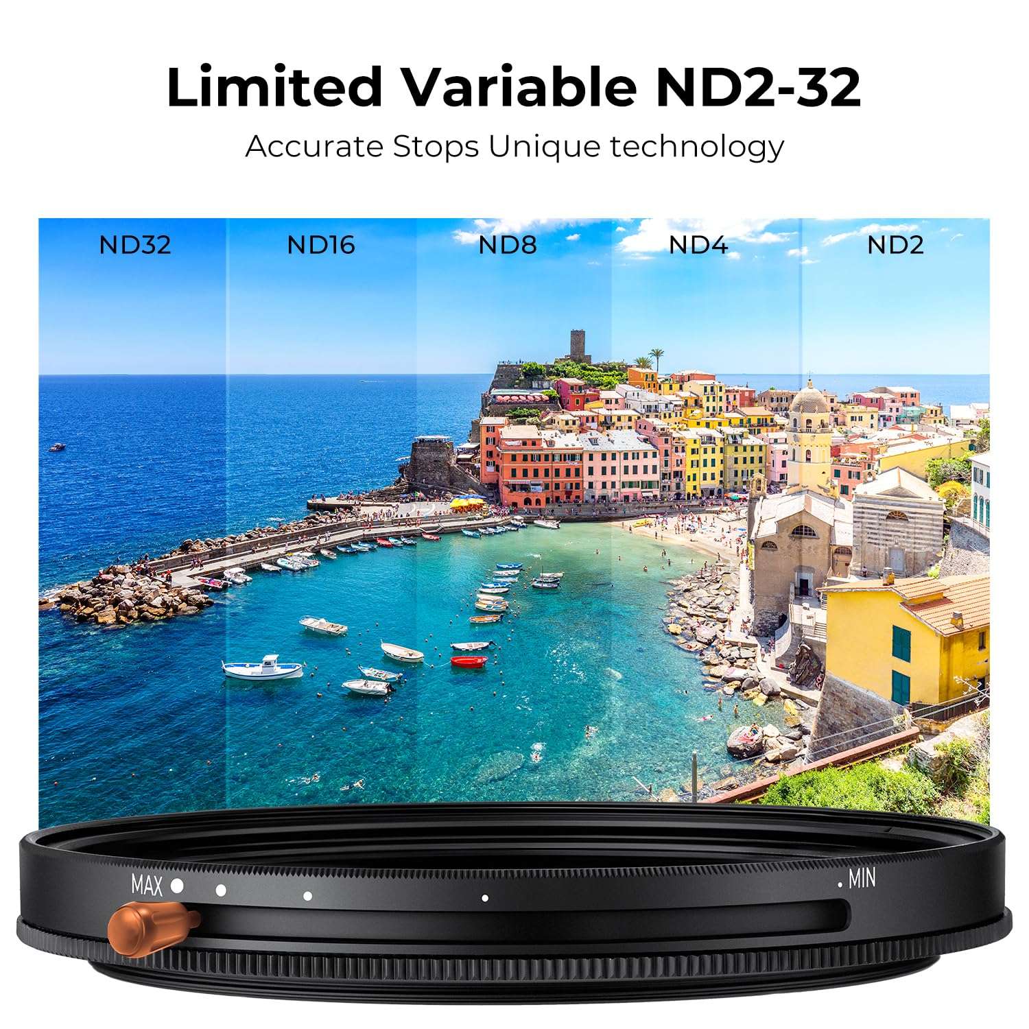 K&F CONCEPT 49mm Variable Fader ND2-32 ND Filter and CPL Circular Polarizing Lens Filter in 1 for Camera Lens Waterproof Neutral Density Polarizer Filter (Nano-D Series) 5