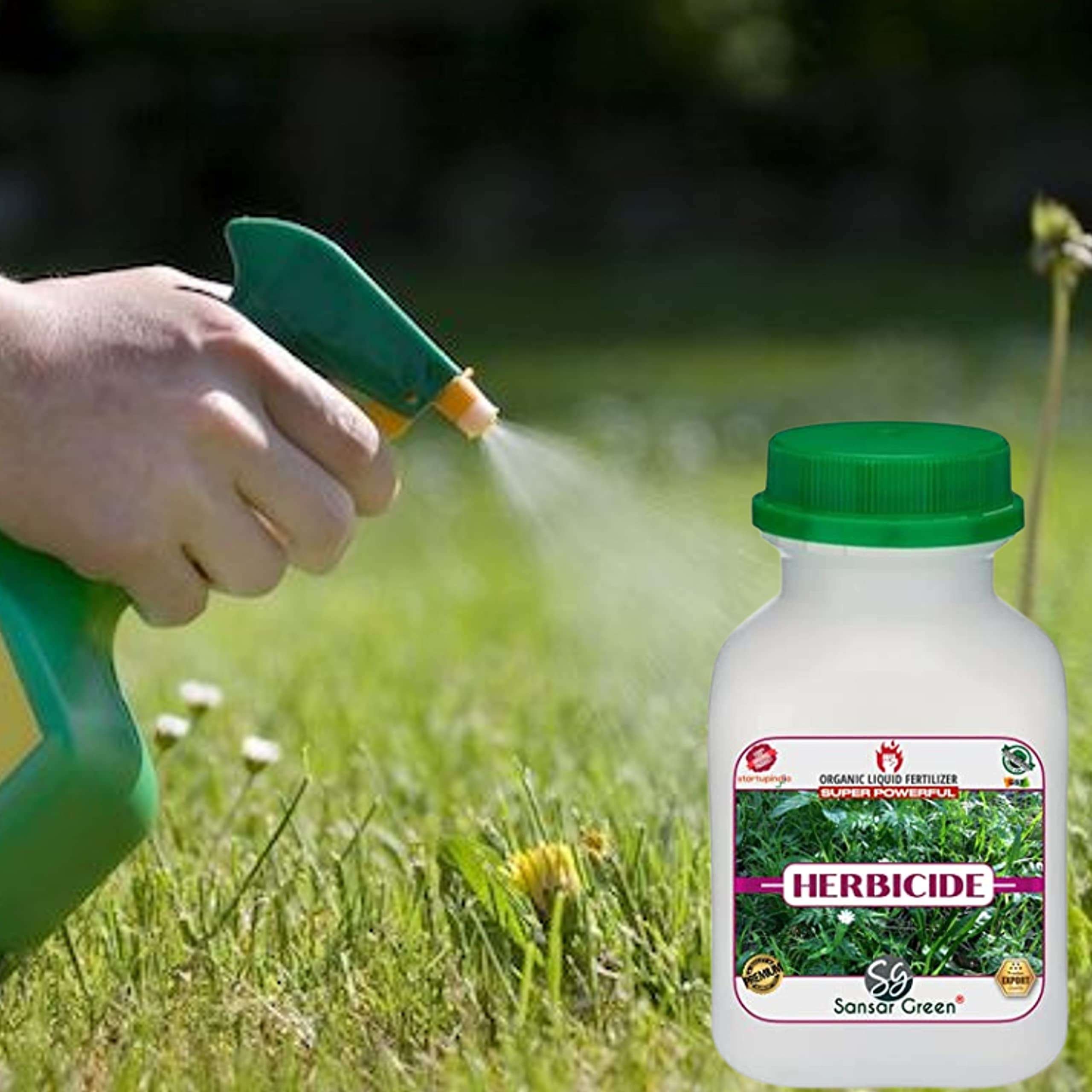 Sansar Green® Liquid Herbicide, Premium Essential Super Powerful Liquid Herbicide for Removing Wild Herbs (50 ml) 4