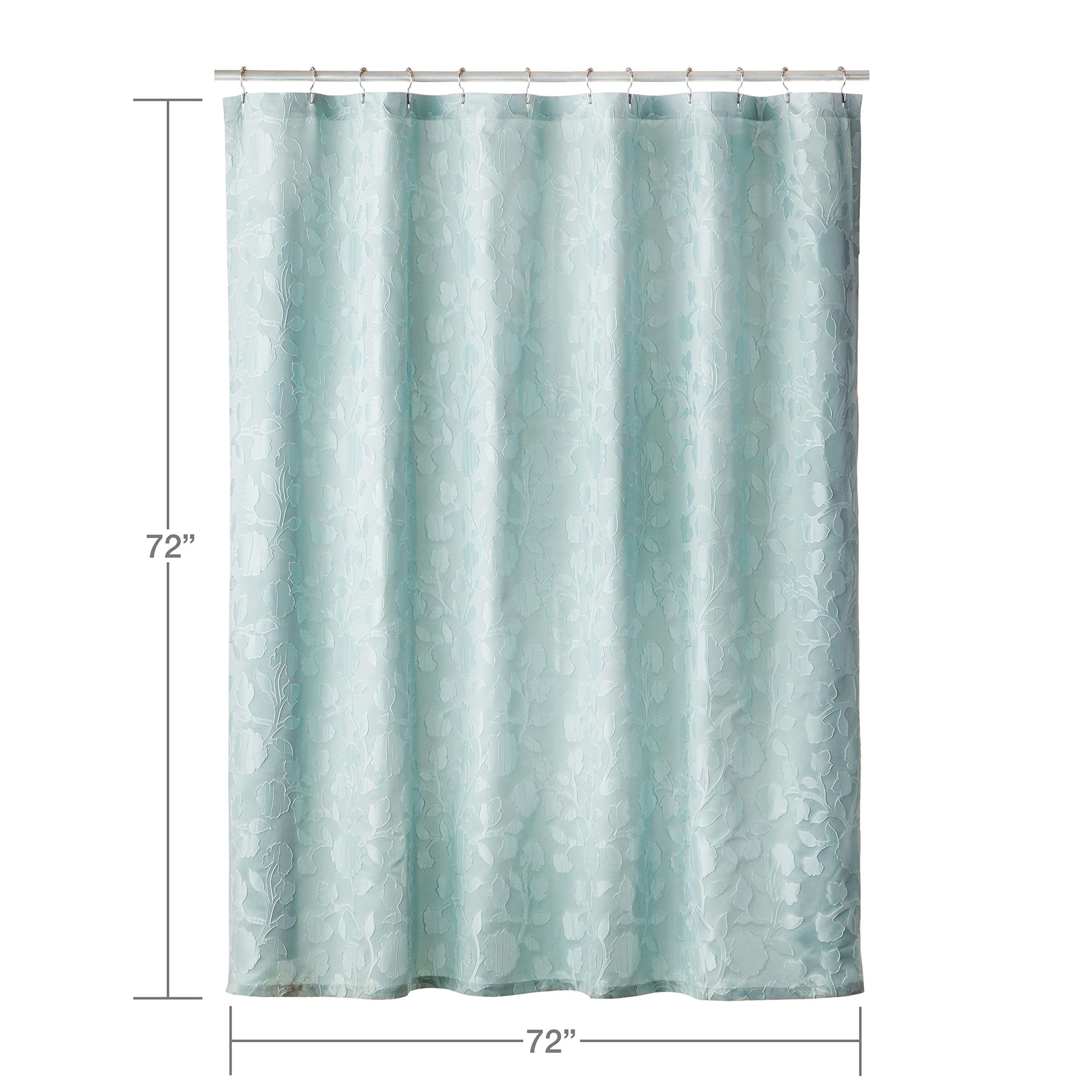 SKL Home Leaf Silhouette Shower Curtain, Aqua 6