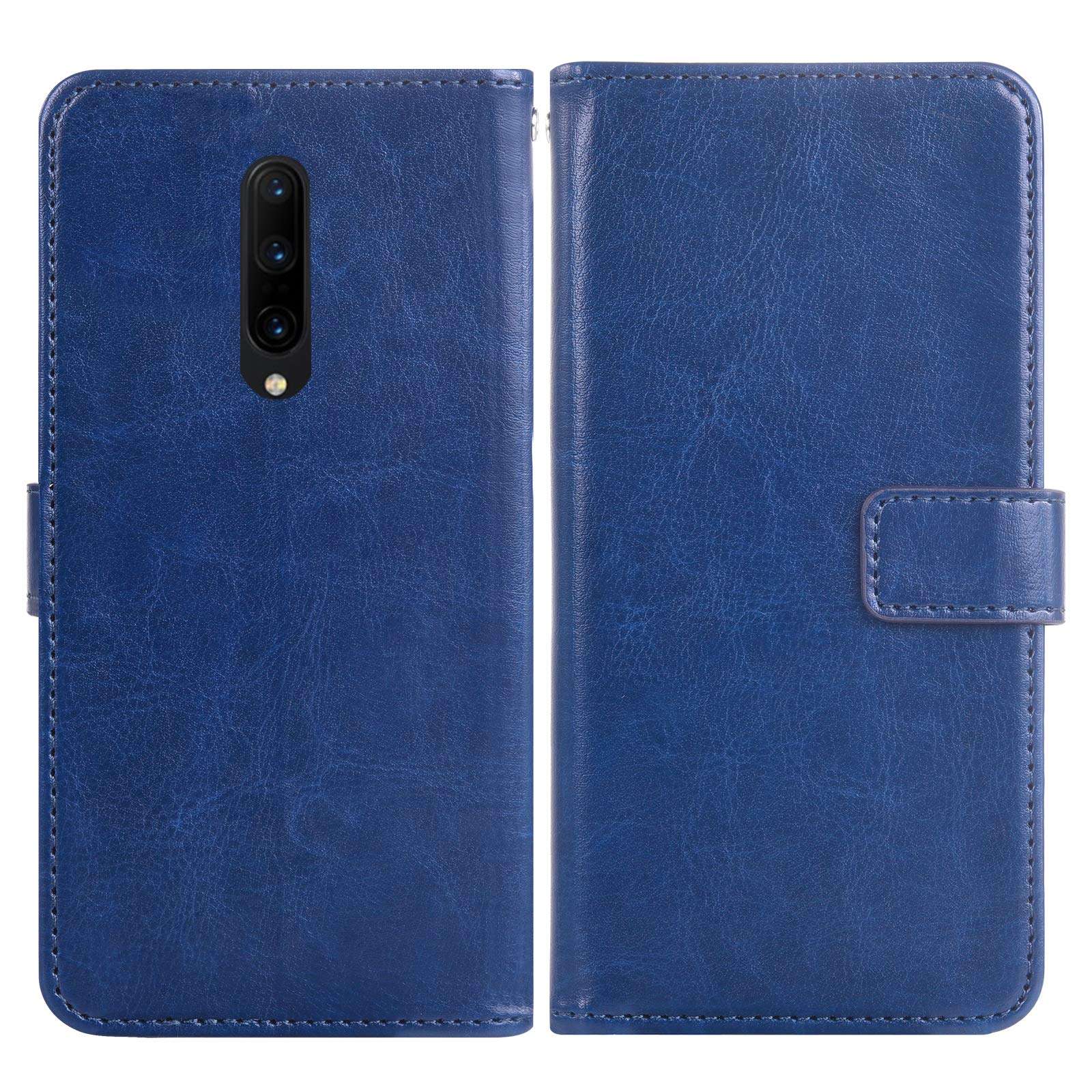 Asuwish Compatible with OnePlus 7 Pro Wallet Case Tempered Glass Screen Protector Flip Cover Card Holder Cell Accessories Phone Cases for OnePlus7Pro 5G One Plus 1+7 1Plus OnePlus7 One+ 1 + Black 5