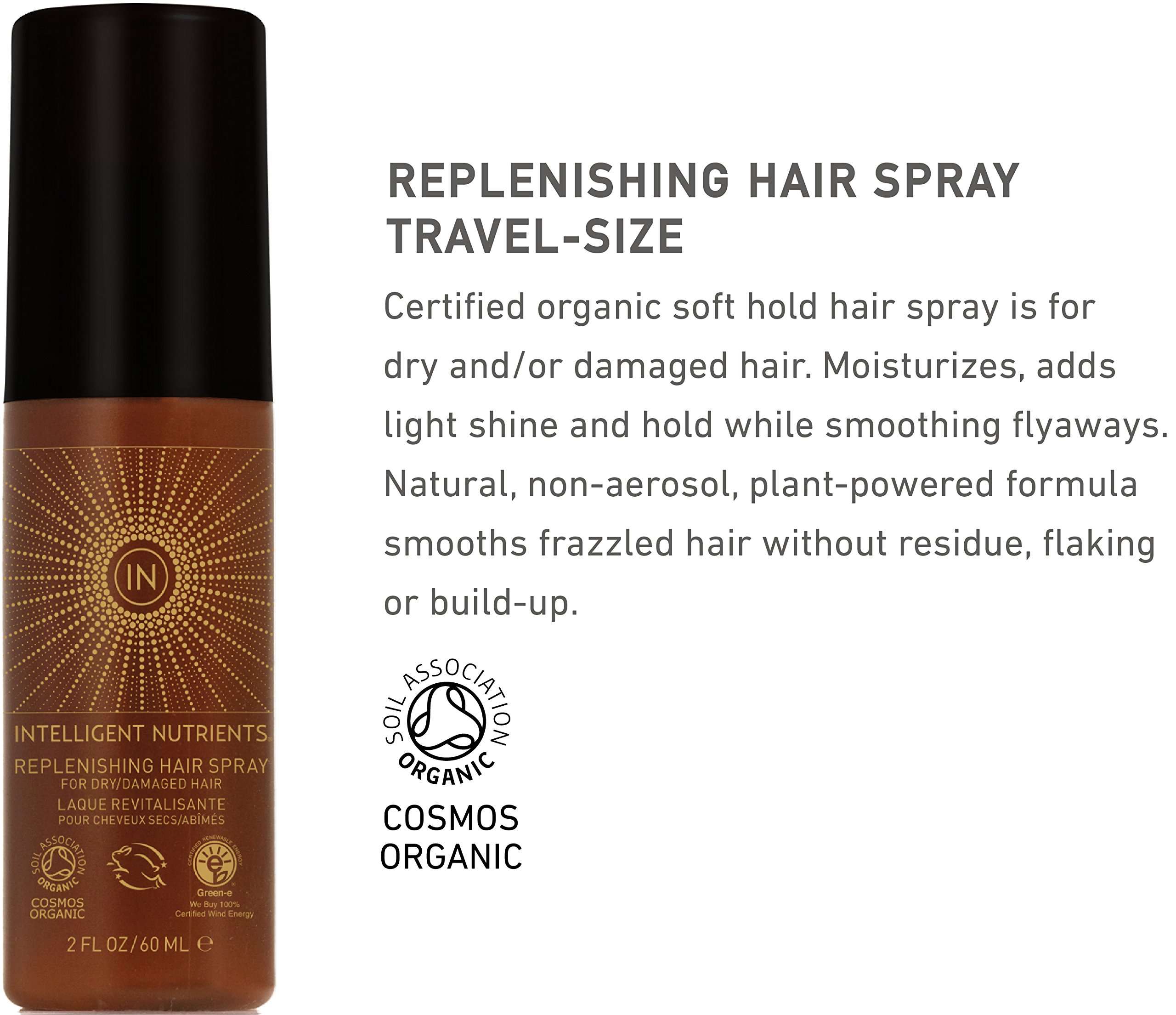Intelligent Nutrients Replenishing Hair Spray - Certified Organic & Non-Aerosol Hairspray with Light Hold (6.7 oz) 3