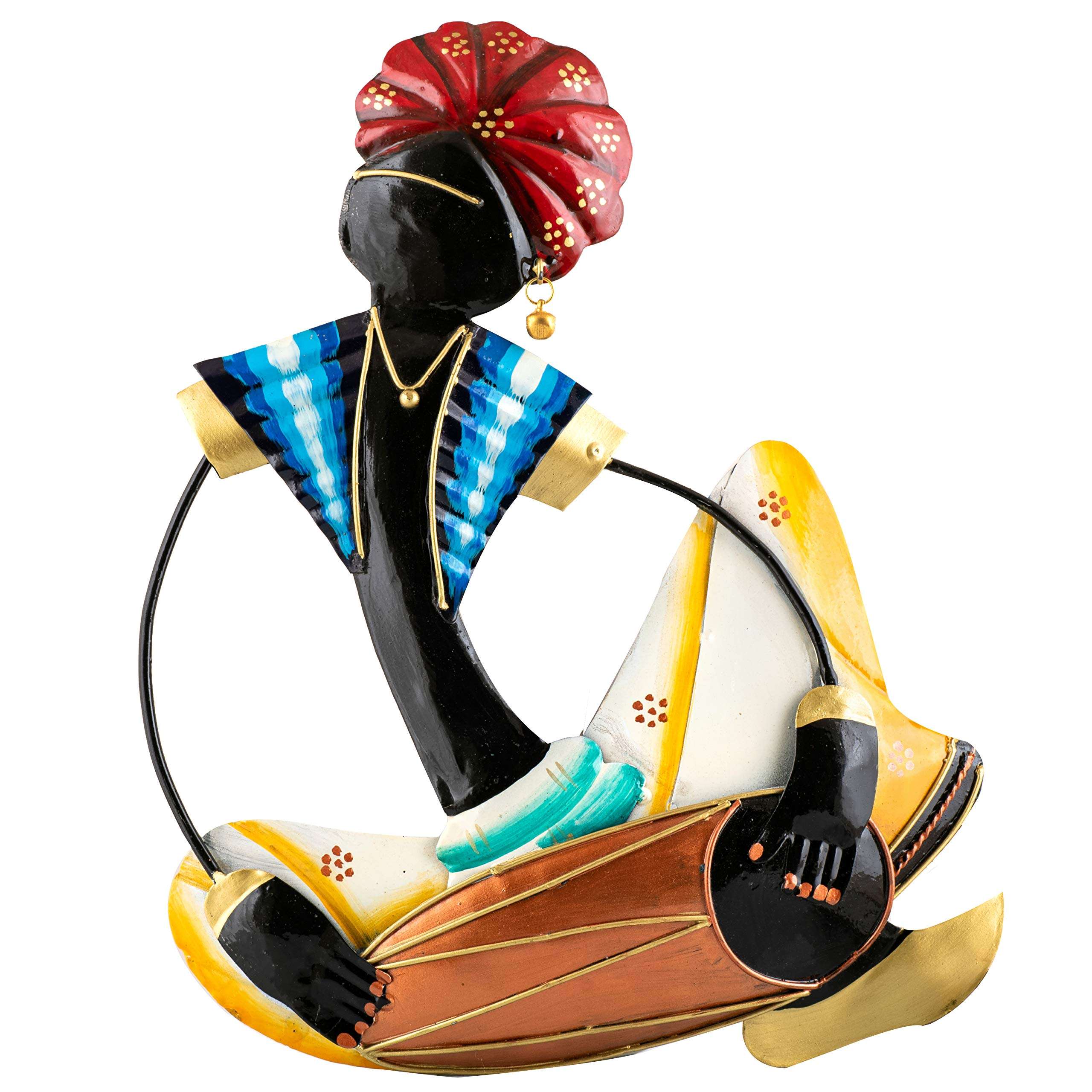 Karigaari Multicolor Set of 4 Rajasthani Men Wall Hanging 5