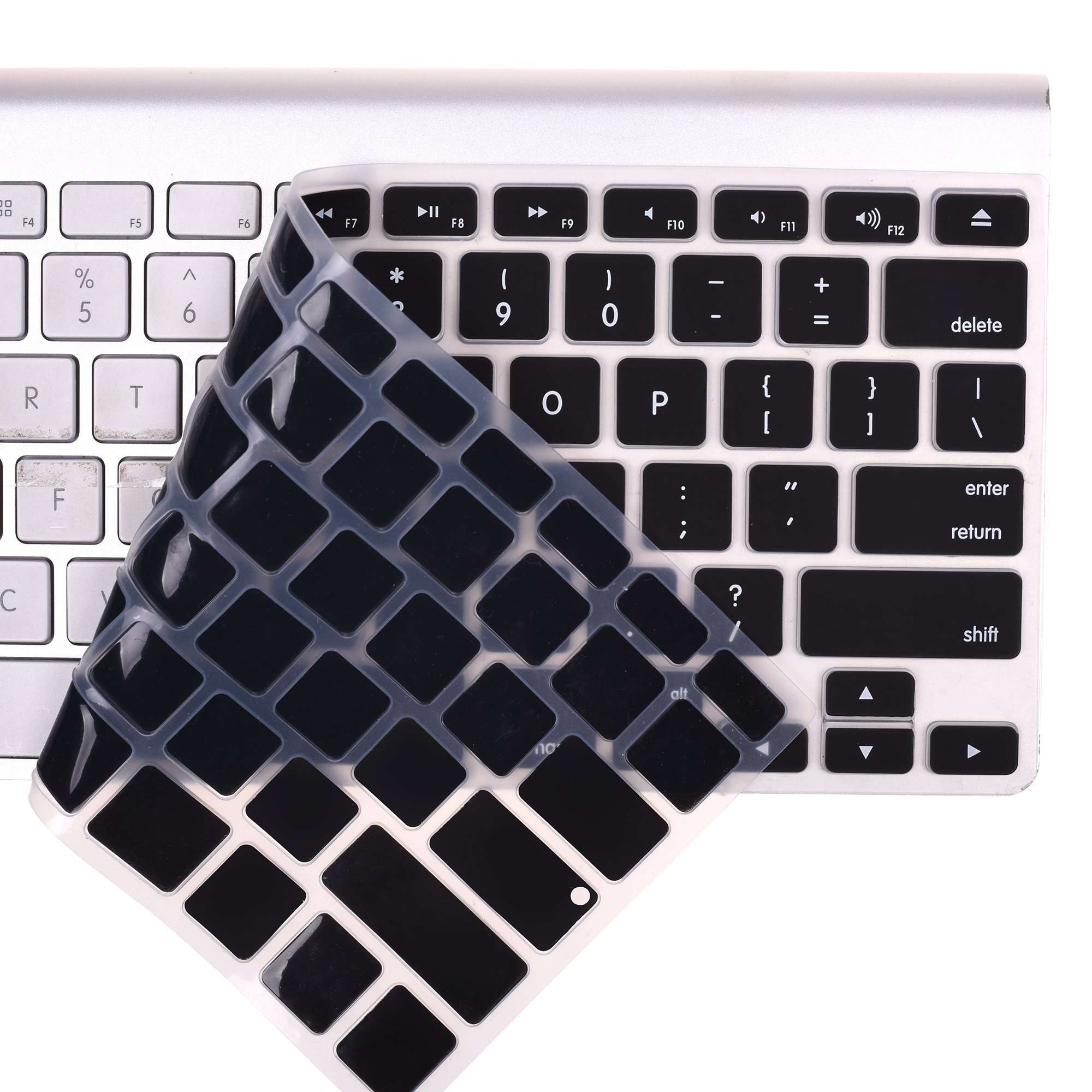 Cosmos ® Ultra Thin Clear Soft Silicone Keyboard Cover Skin Protector for Wireless Keyboard MC184LL/B (Black) 4