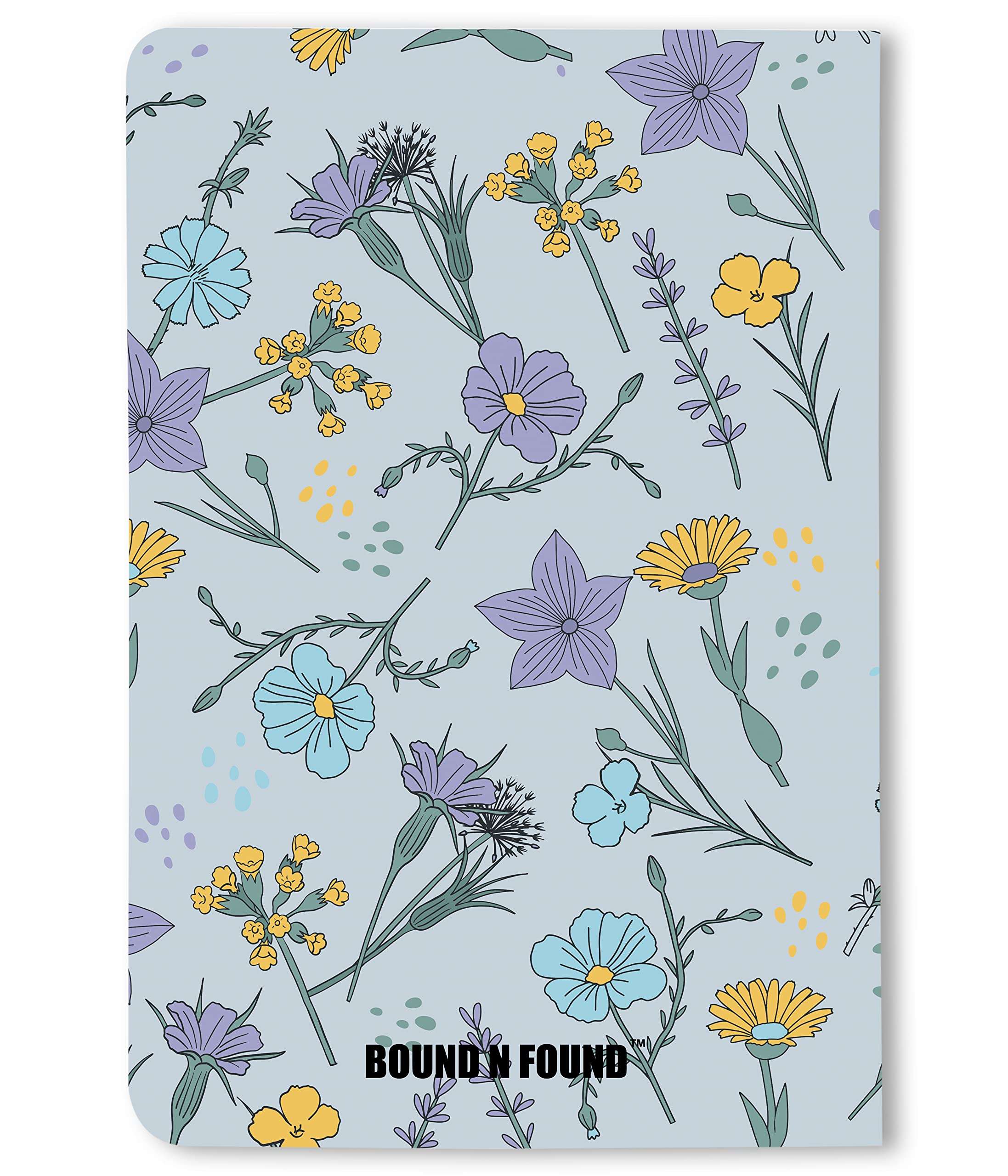 BOUND N FOUND Notebook: 100 GSM, A5, Dot Grid, 160 Pages, Journal Diary (Floral) 6