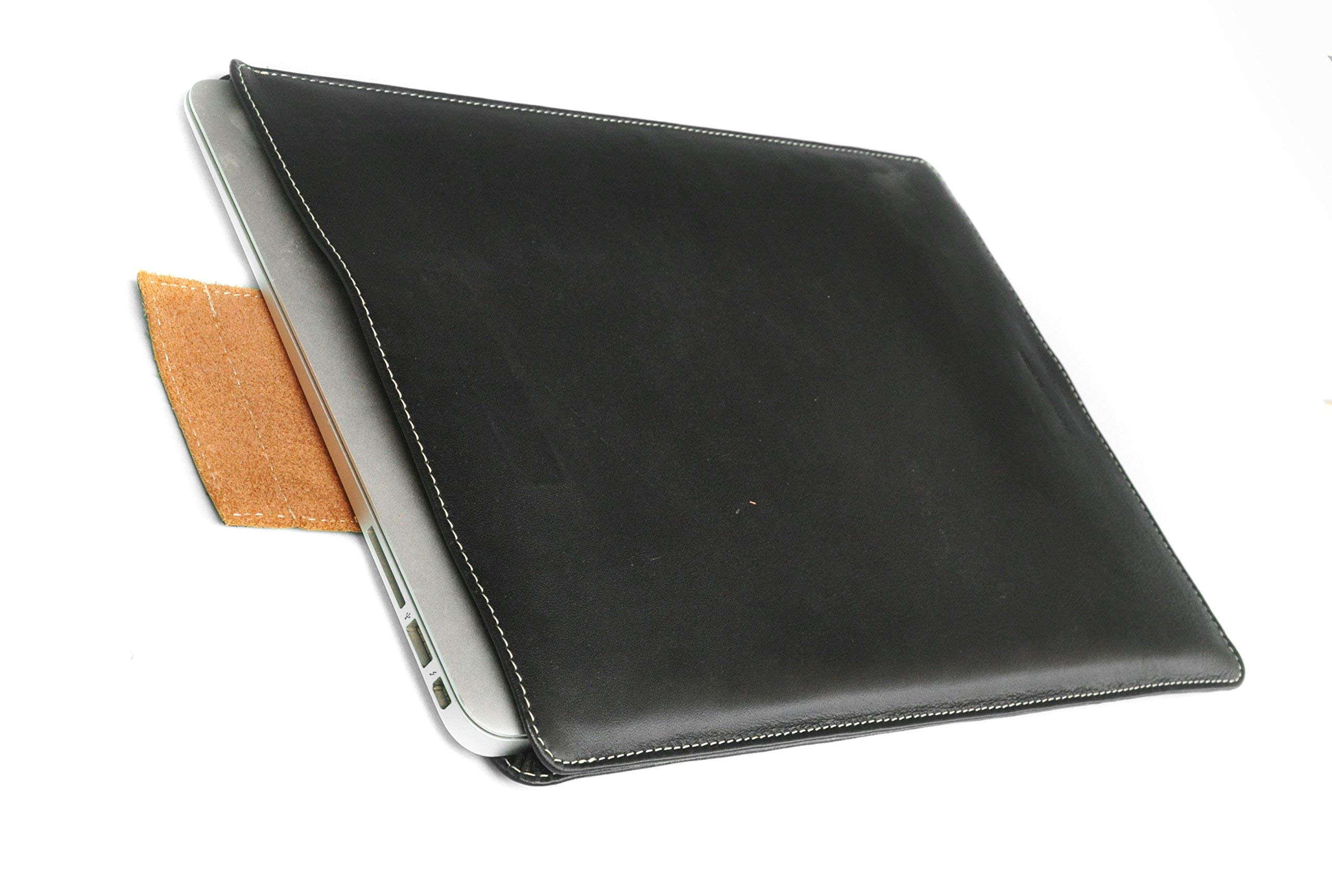 Chalk Factory Leather Sleeve, Protective Case for Galaxy Tab S7 | S7+ Tablet #ALM : Black