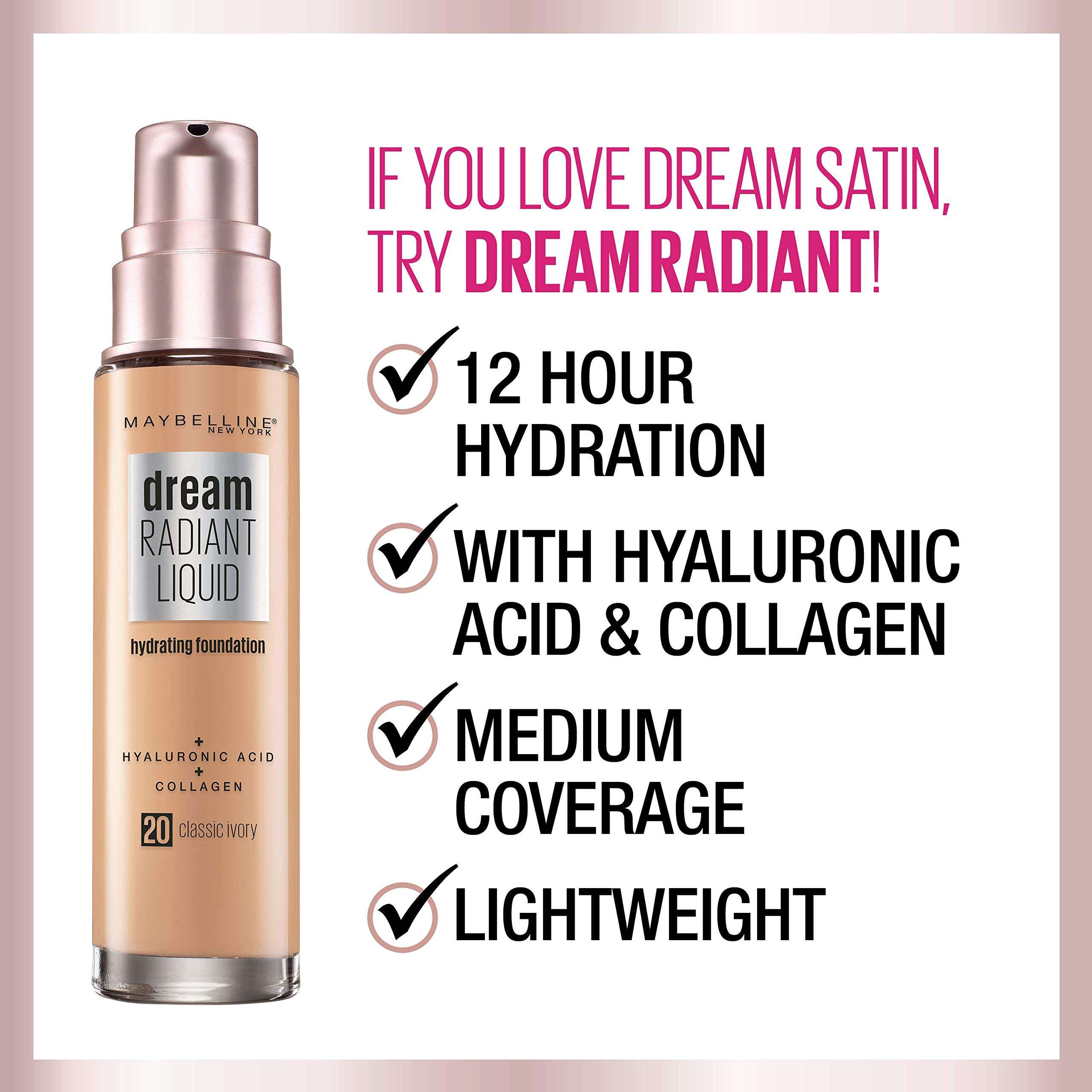 Maybelline New York Dream Satin Liquid Foundation (Dream Liquid Mousse Foundation), Nude Beige, 1 fl. oz. 2