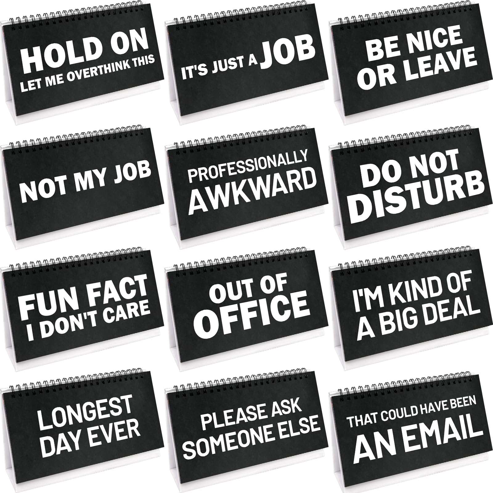 Office Desk Accessories Funny Desk Signs 30 Flip Snarky Messages Desktop Favor for Coworker Colleague Gag Gift Supplies 1