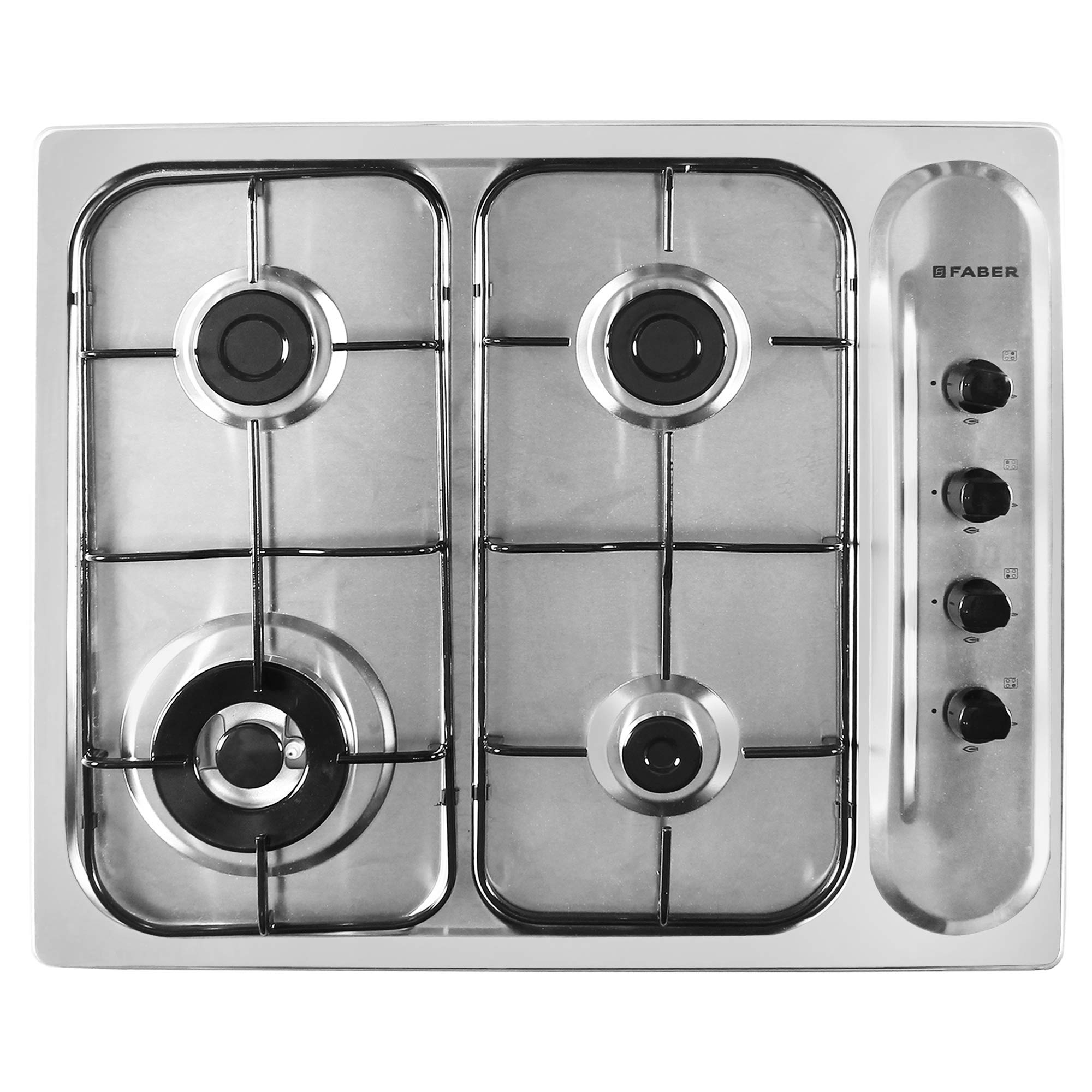 Faber Hob FH 40 AMD Stainless Steel Top 4 Italian Burners (Silver)