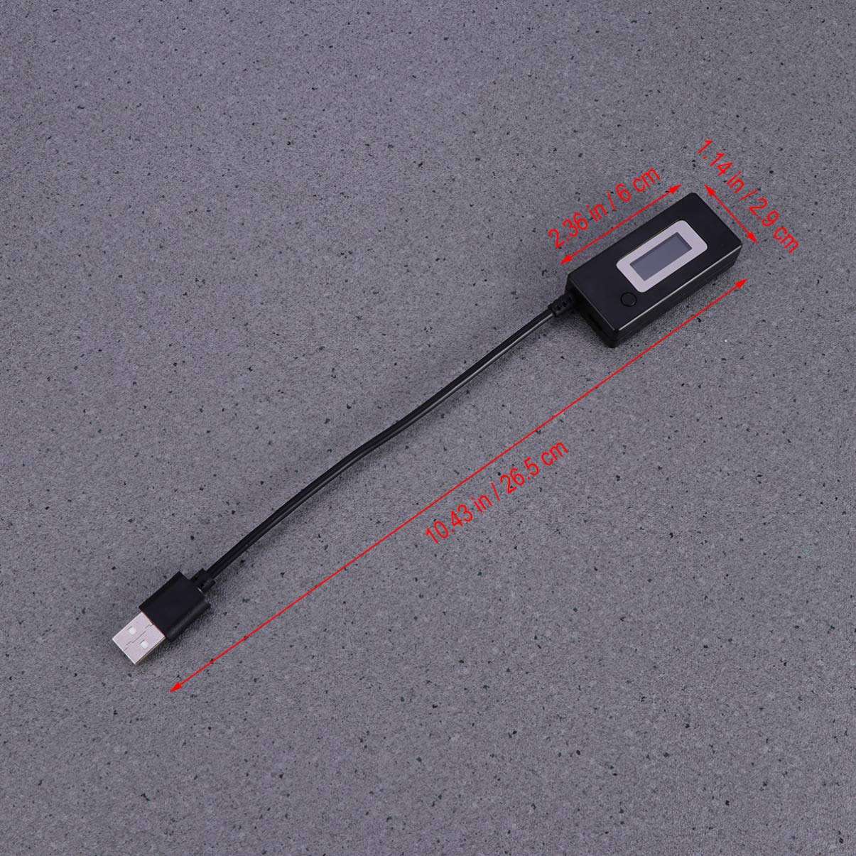 ULTECHNOVO Voltage and Current Monitor USB Chargers Car USB Voltmeter Multimeter with USB Output Voltmeter with USB Charger Car Charger USB Voltage Tester Detector LCD 5