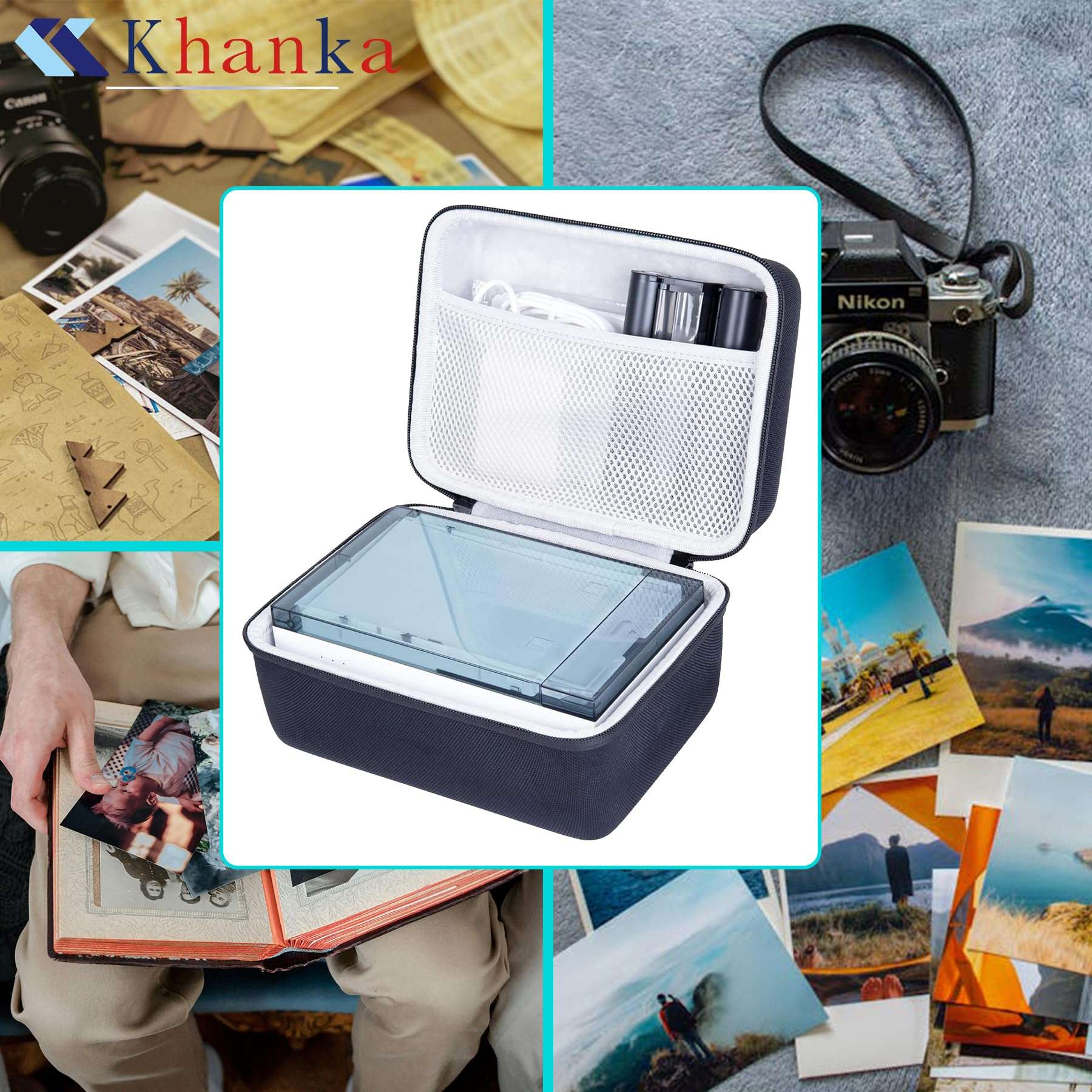 khanka Hard Storage Case Compatible with Liene 4x6'' Photo Printer, Wi-Fi Picture Printer, Instant Photo Printer for Smartphone, Case Only 5