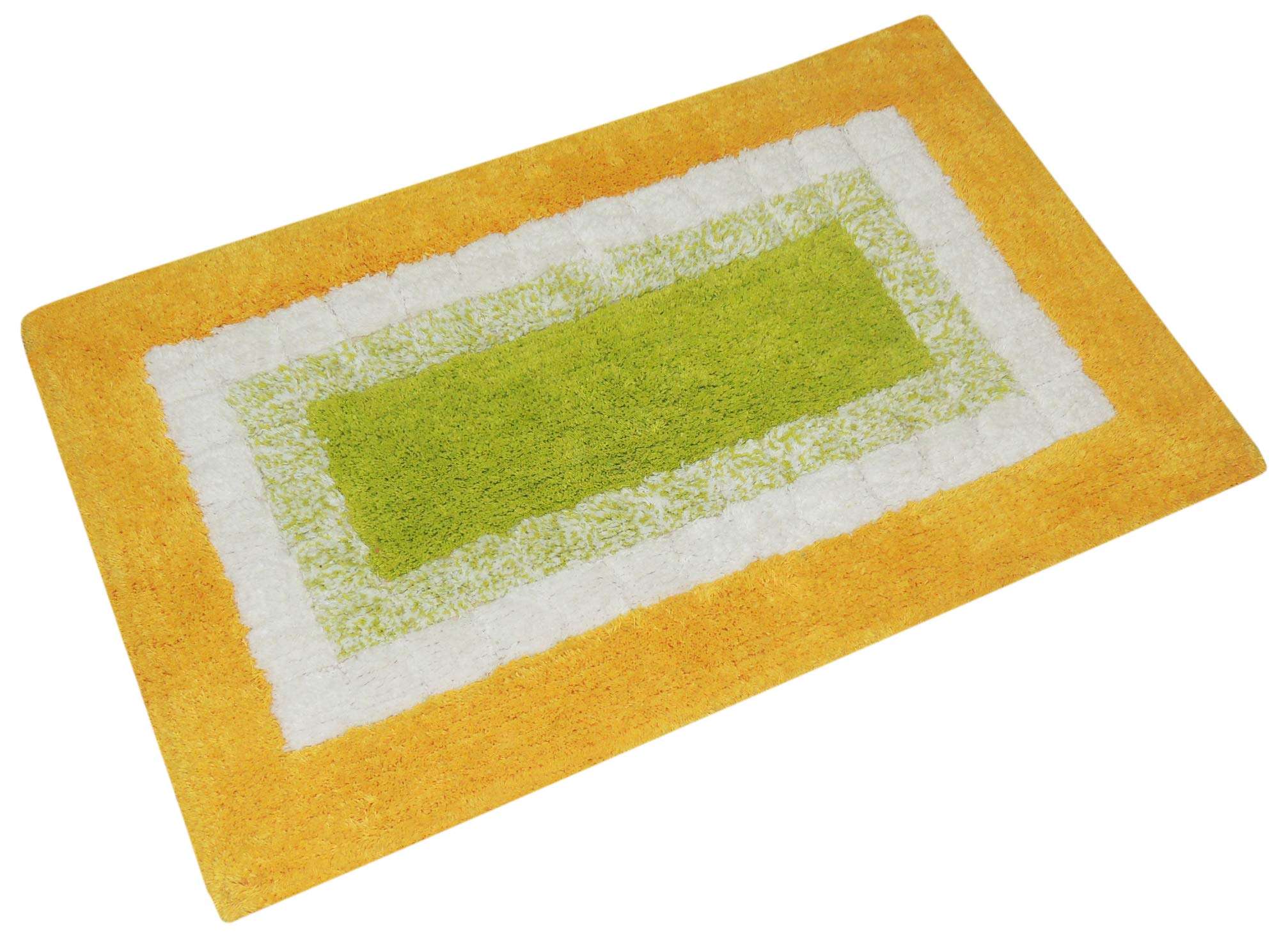 SW Home Care Featuring Self Designed 100% Cotton Tufted Multi-Colored, Water Absorbent, Anti Skid Bathmat, Size - 50 X 80 cm 1
