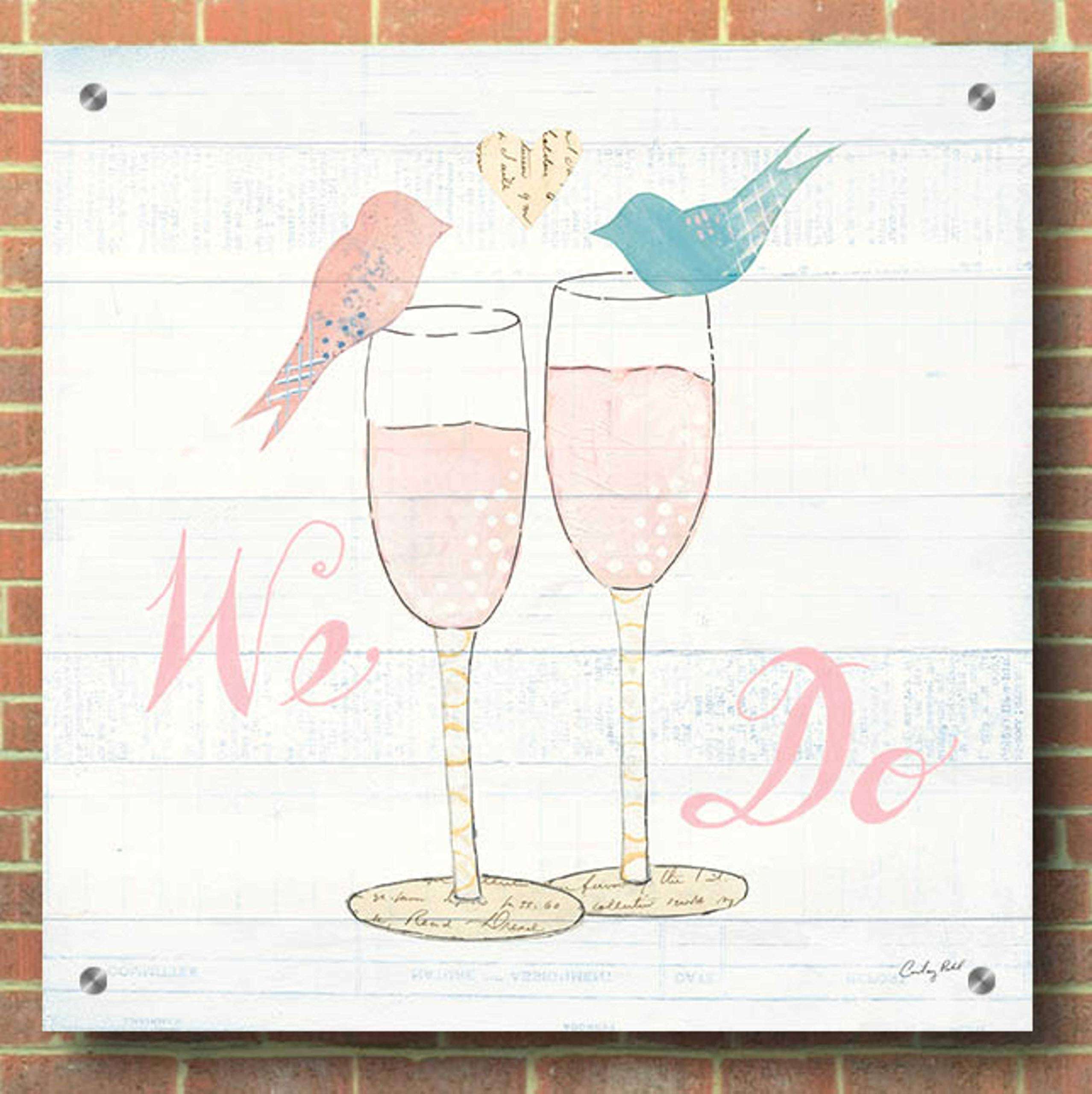 Epic Art 'Lovebirds IV' by Courtney Prahl, Acrylic Glass Wall Art, 36"x36" 4